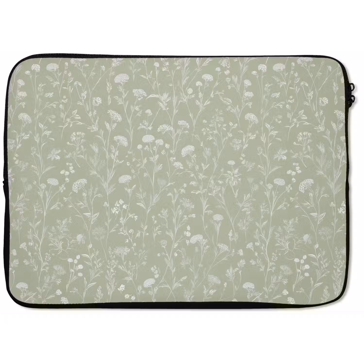 Bloemen - Patroon - Groen laptophoes neopreen klein 279 -zkaufland3dotto