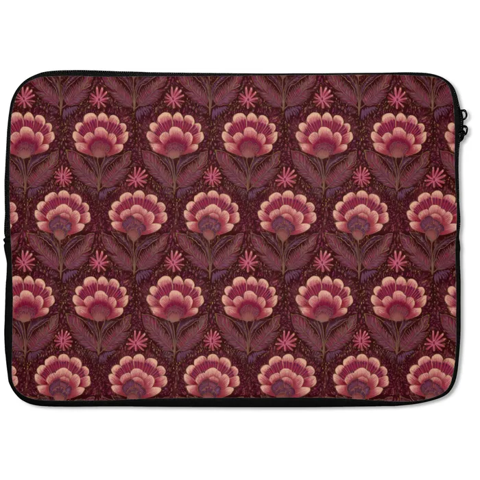 Bloemen - Waaier - Paars laptophoes neopreen klein 279 -zkaufland3dotto