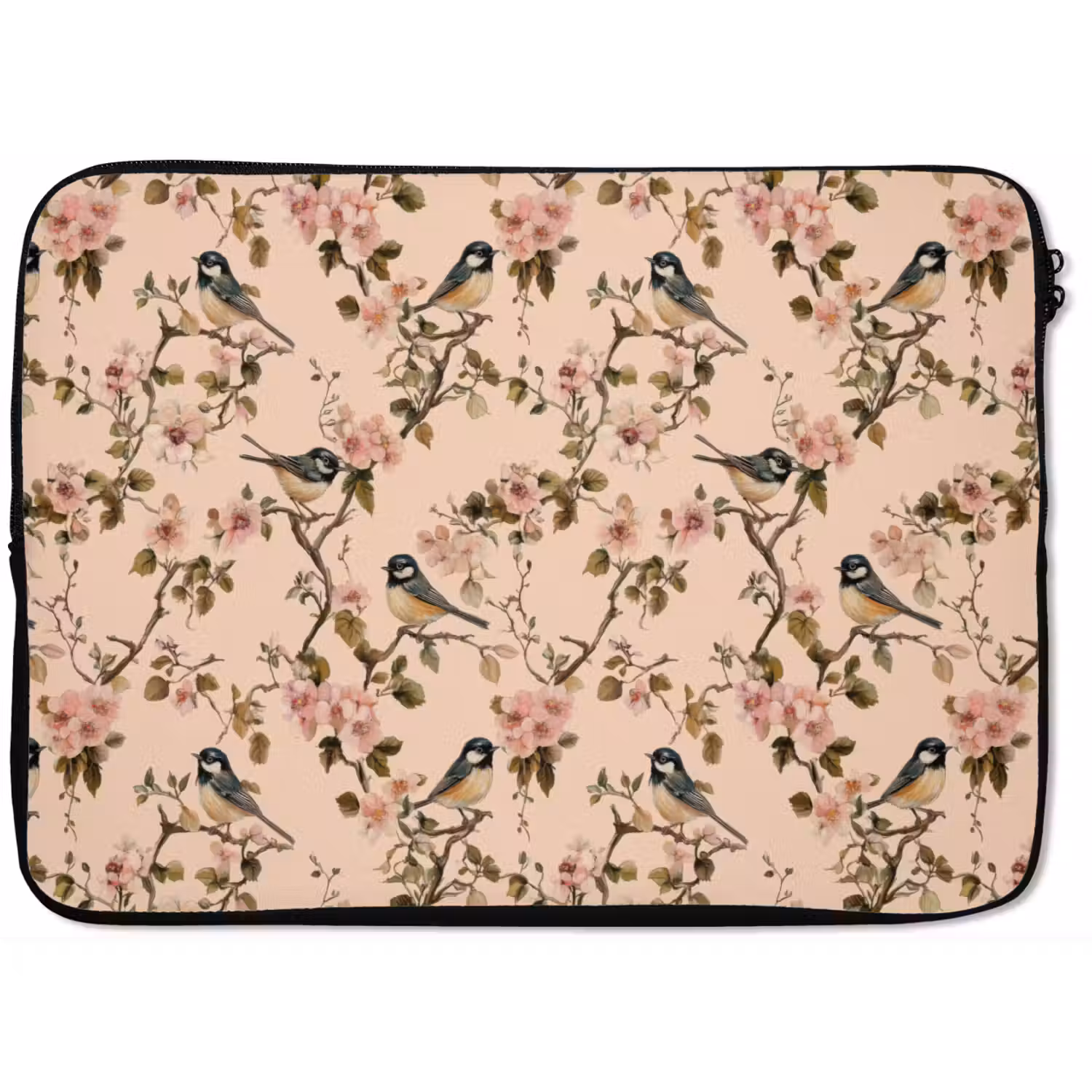 Bloesem - Koolmees - Roze laptophoes neopreen klein 279 -zkaufland3dotto