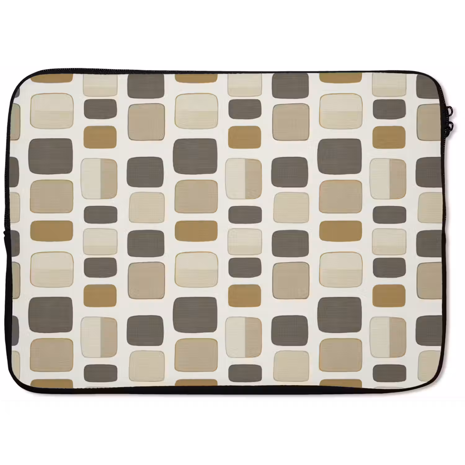 Blokken - Vintage - Grijs laptophoes neopreen klein 279 -zkaufland3dotto