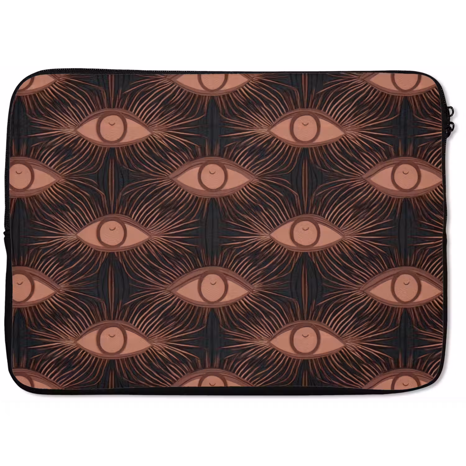 Boheems - Oog - Bruin laptophoes neopreen klein 279 -zkaufland3dotto