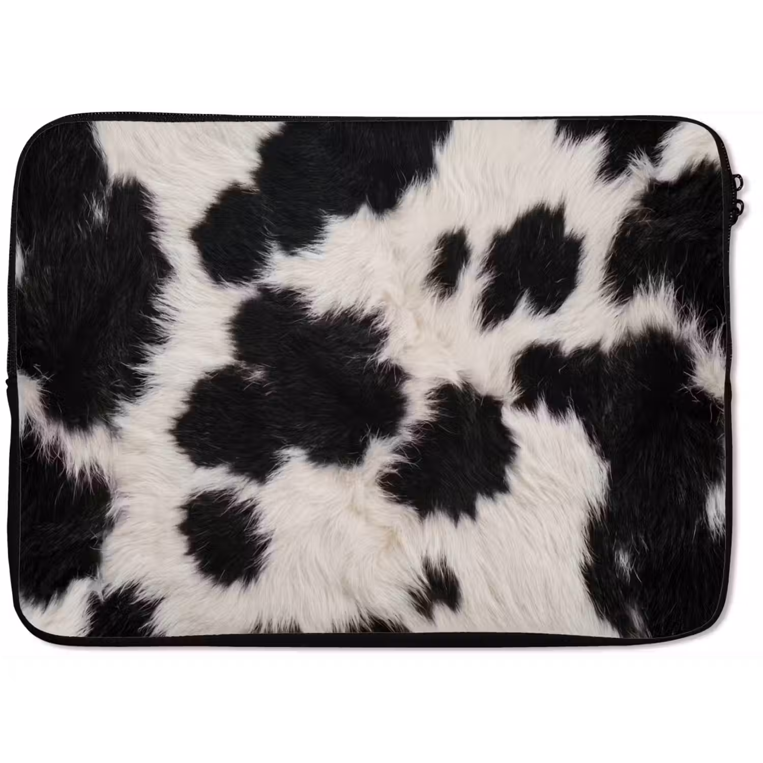 Bont - Textuur - Zwart - Wit laptophoes neopreen klein -zkaufland3dotto