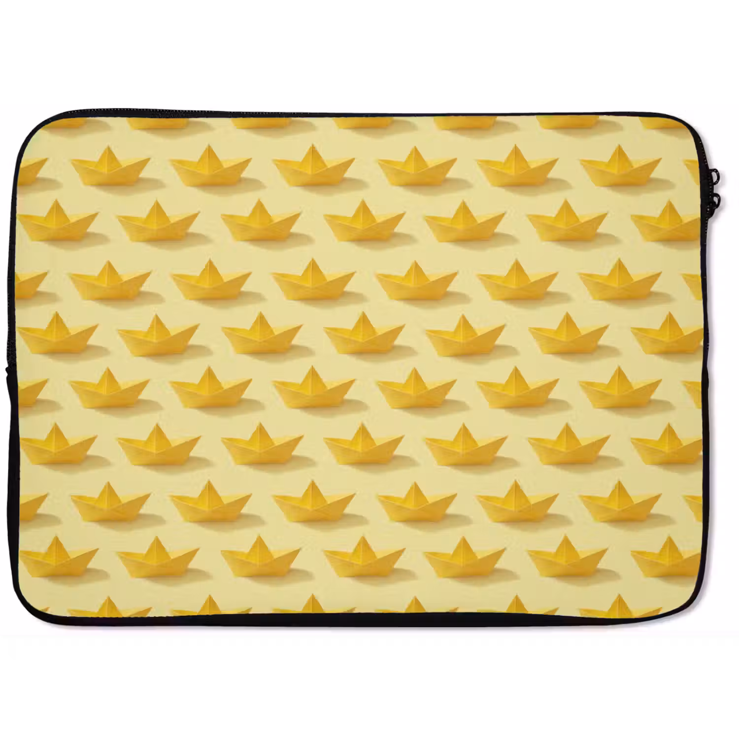 Bootjes - Origami - Creatief - Geel laptophoes neopreen klein 279 -zkaufland3dotto