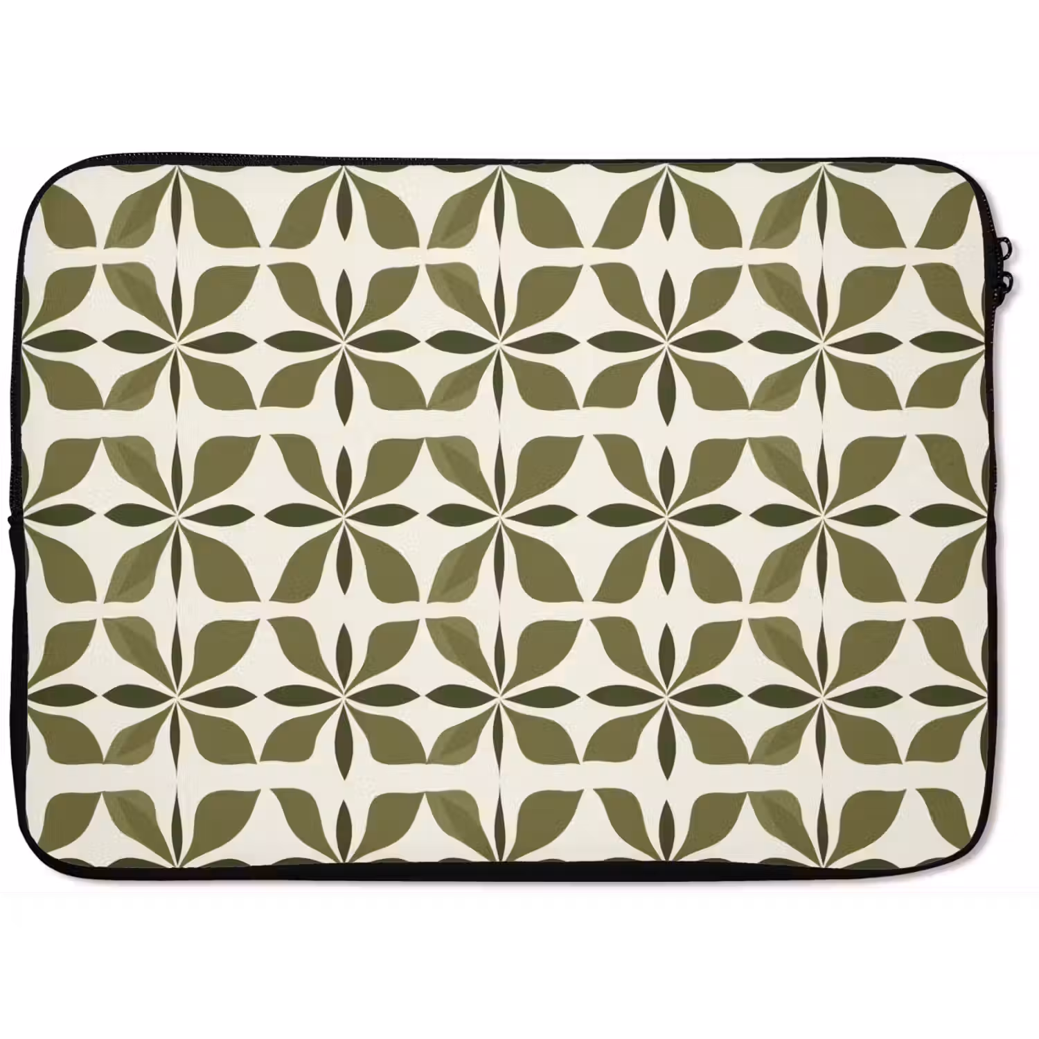 Botanisch - Retro - Groen laptophoes neopreen klein 279 -zkaufland3dotto