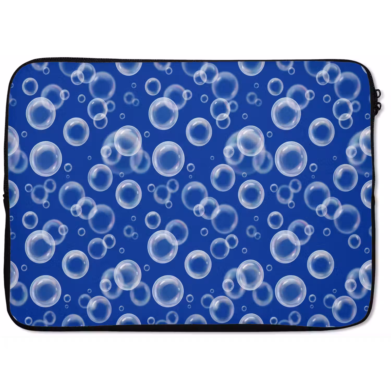 Bubbels - Patroon - Blauw laptophoes neopreen klein -zkaufland3dotto