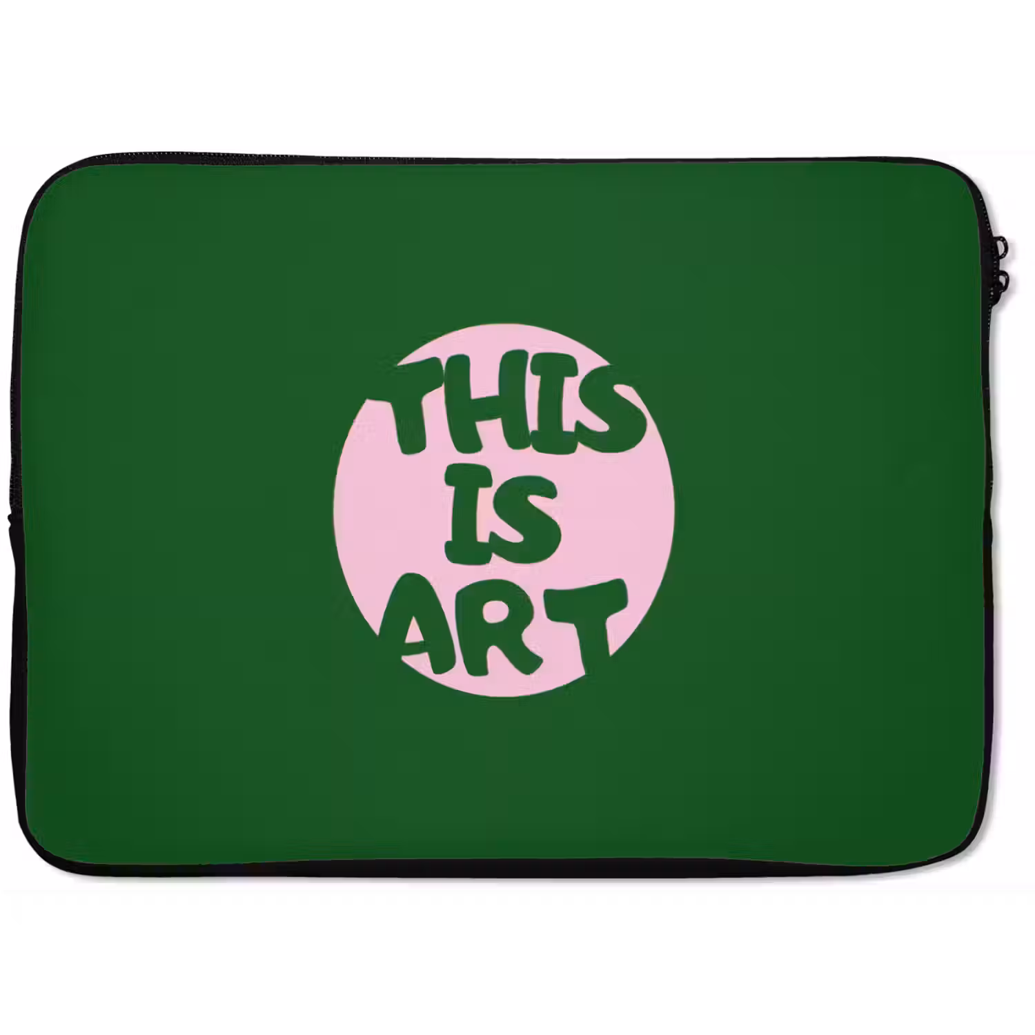 Cirkel - Roze - Tekst - Art laptophoes neopreen klein -zkaufland3dotto