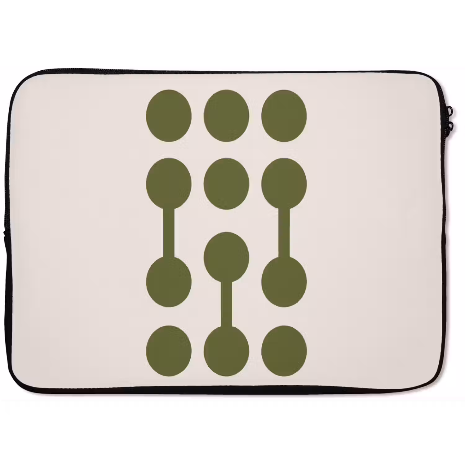 Cirkels - Geometrisch - Abstract - Modern - Groen laptophoes neopreen klein -zkaufland3dotto