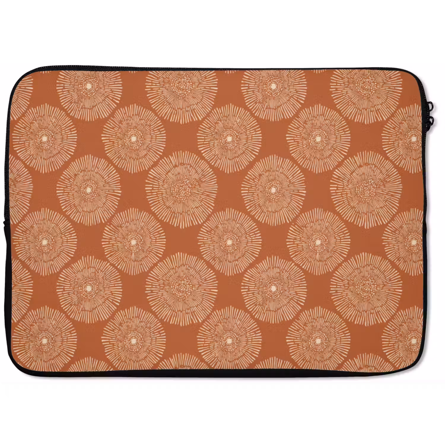 Cirkels - Grafisch - Patroon - Terracotta laptophoes neopreen klein 279 -zkaufland3dotto