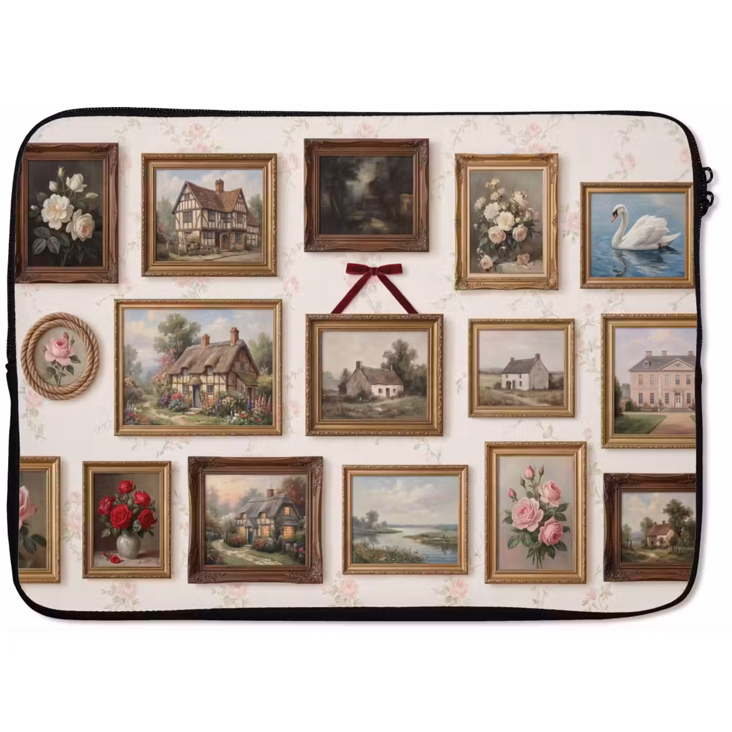 Dier - Kat - Portret - Klassiek laptophoes neopreen klein -zkaufland3dotto