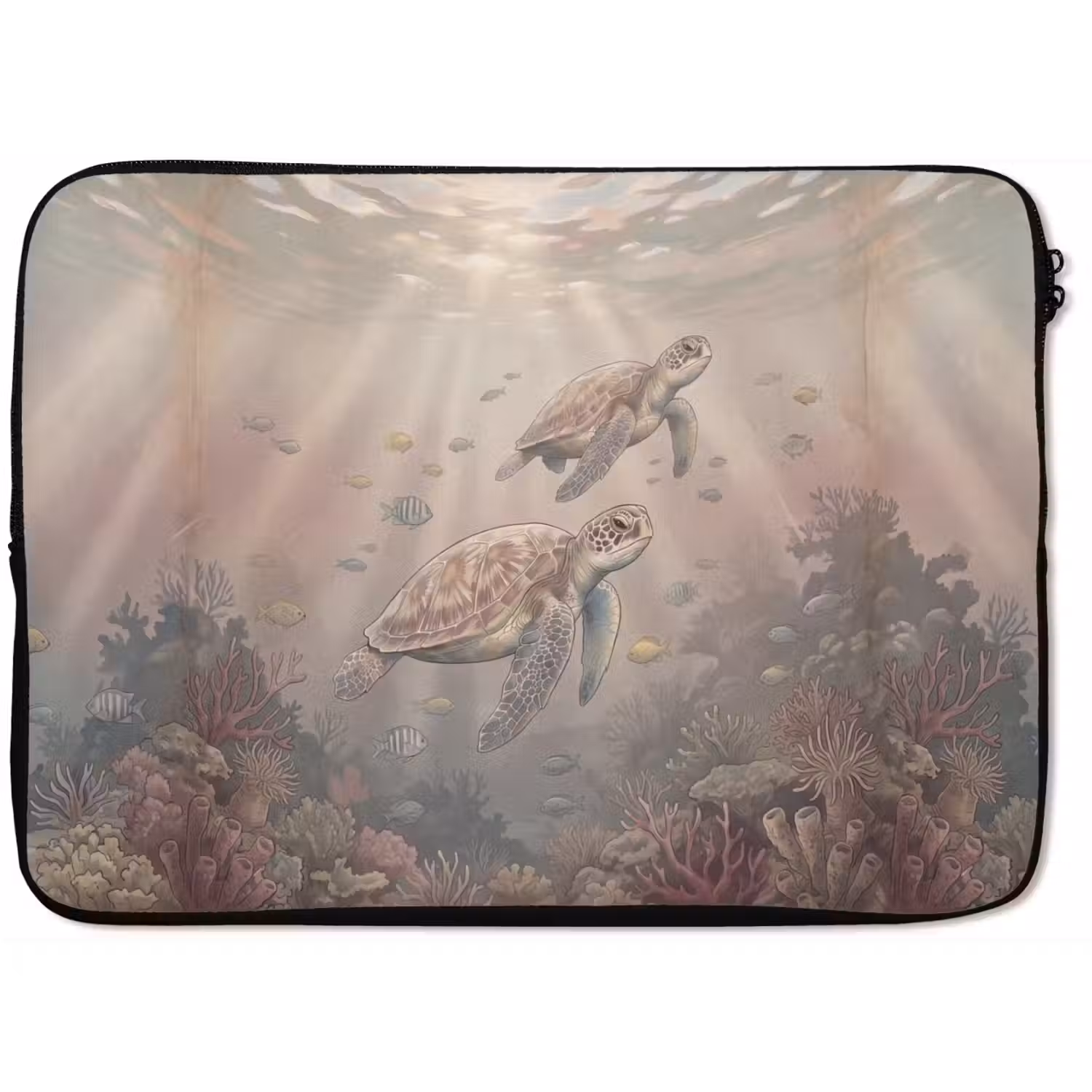 Dier - Onderwater - Oceaan - Illustratie - Zeeleven laptophoes neopreen klein -zkaufland3dotto