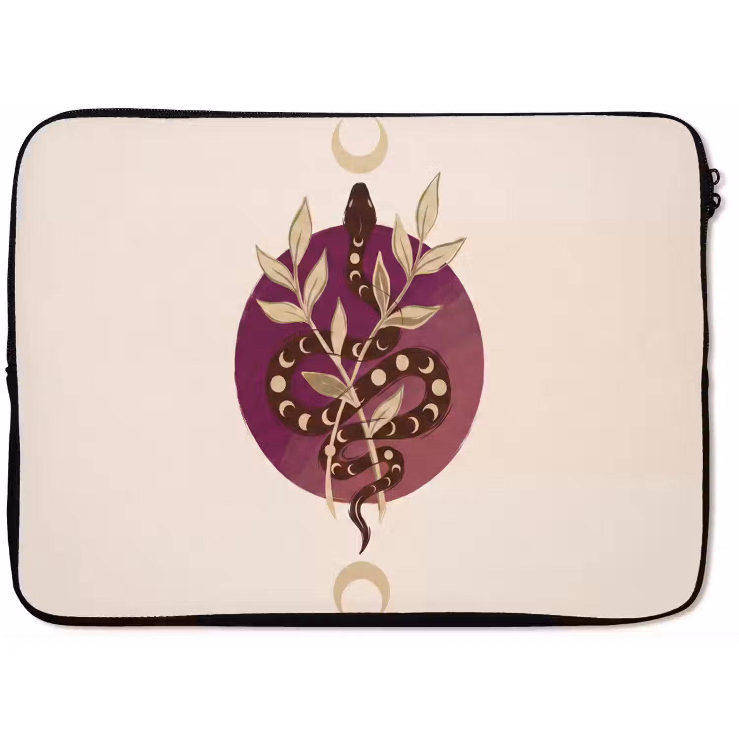 Dieren - Slang - Maan - Mystiek - Abstract laptophoes neopreen klein -zkaufland3dotto