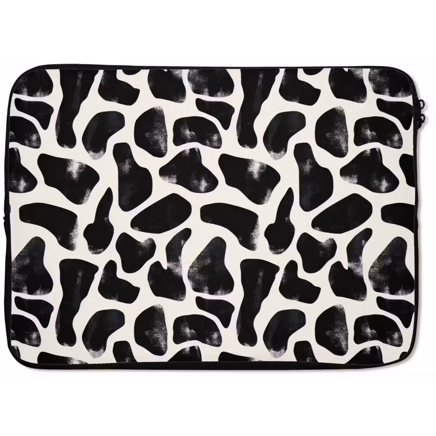 Dierenpatroon - Vlekken - Zwart - Wit laptophoes neopreen klein 279 -zkaufland3dotto