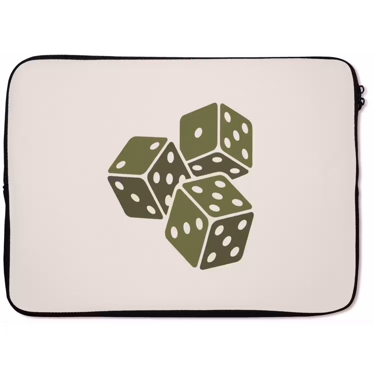 Dobbelsteen - Spel - Groen - Abstract laptophoes neopreen klein -zkaufland3dotto