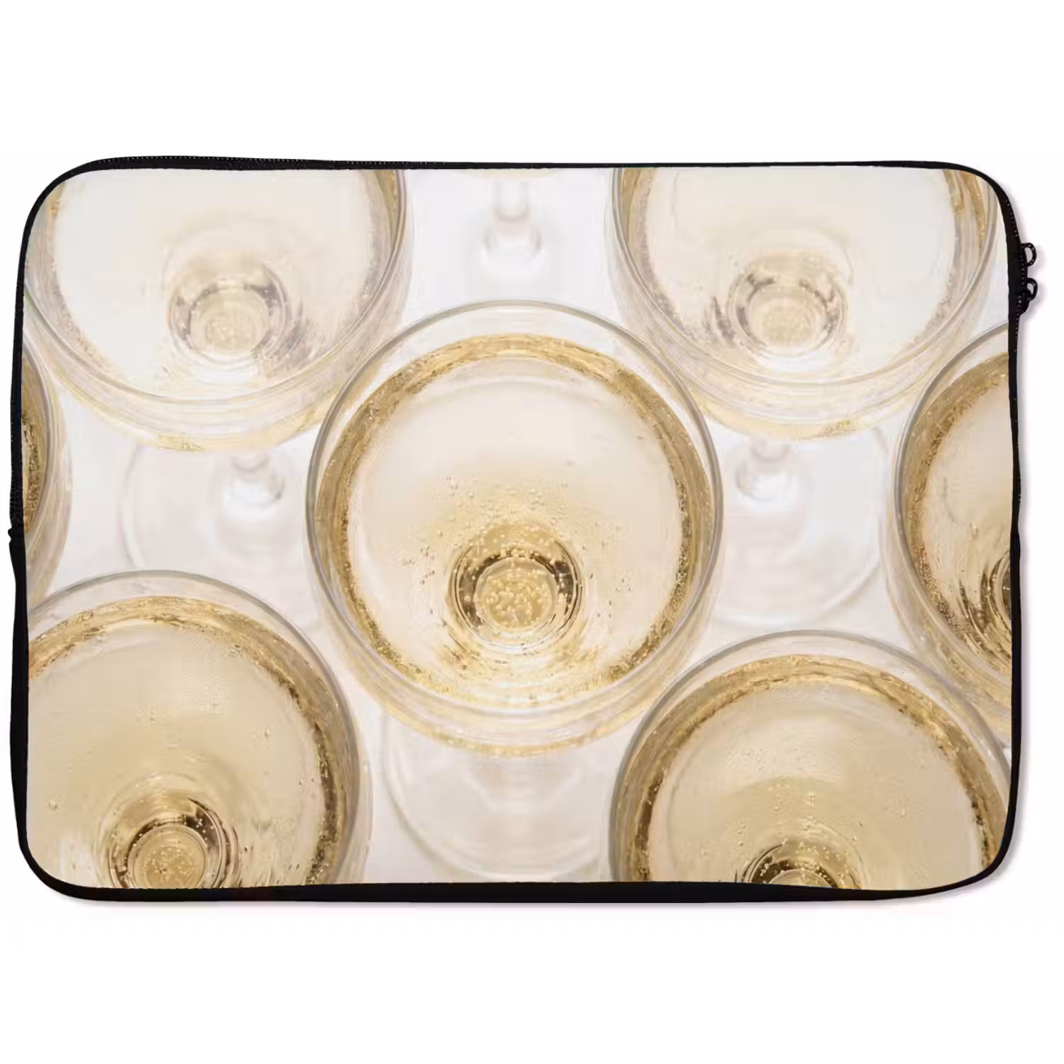 Drank - Glazen - Feest - Goud laptophoes neopreen klein -zkaufland3dotto