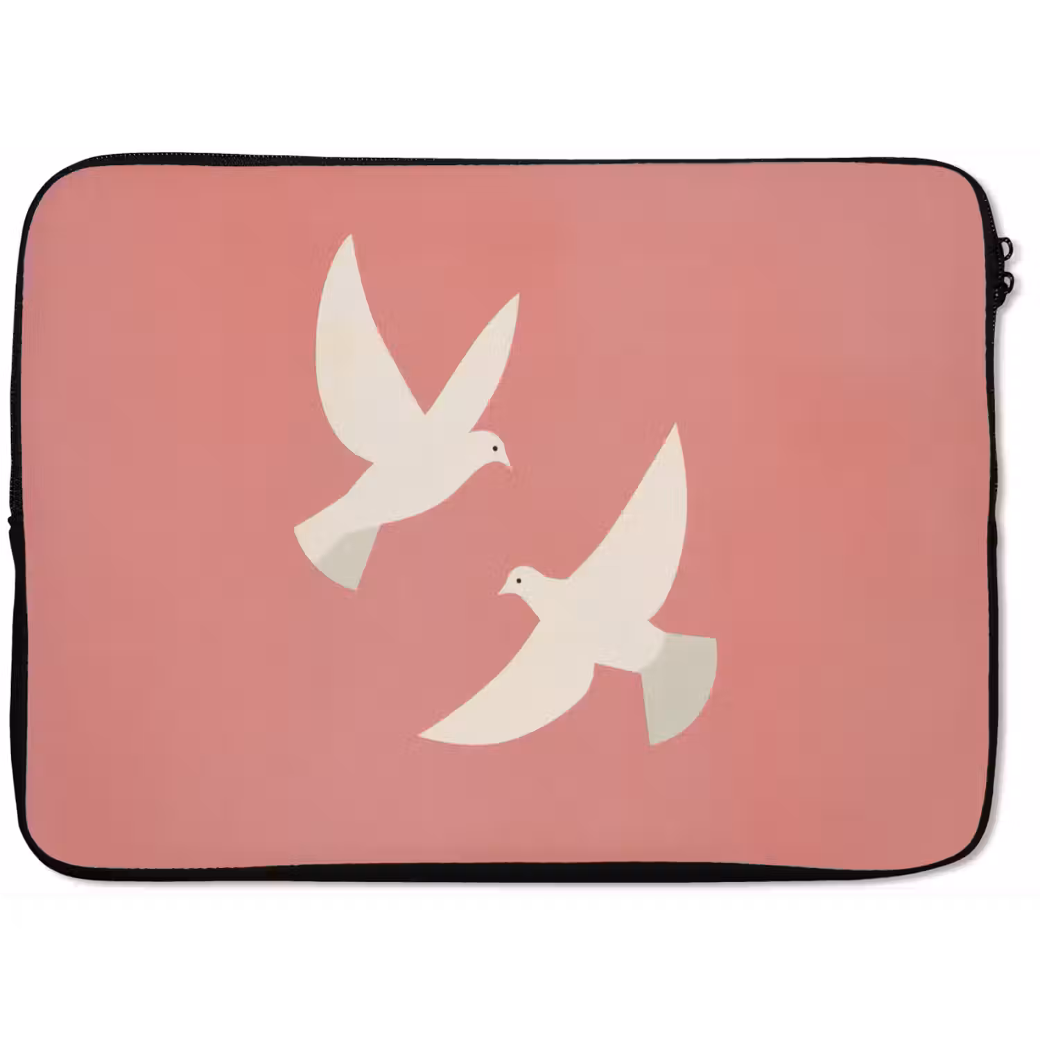 Duiven - Wit - Sierlijk laptophoes neopreen klein -zkaufland3dotto