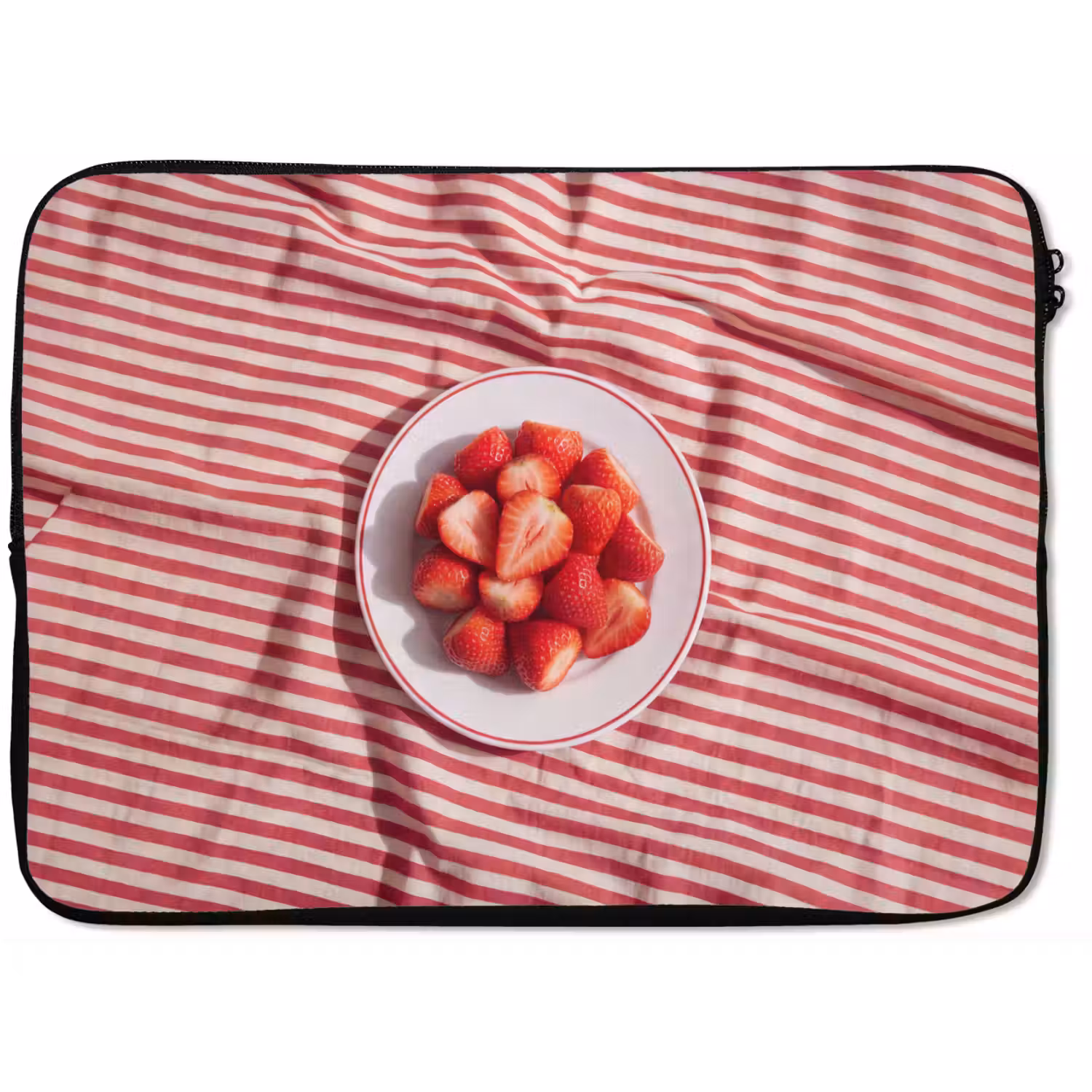 Eten - Aardbeien - Fruit - Zomer - Rood laptophoes neopreen klein -zkaufland3dotto