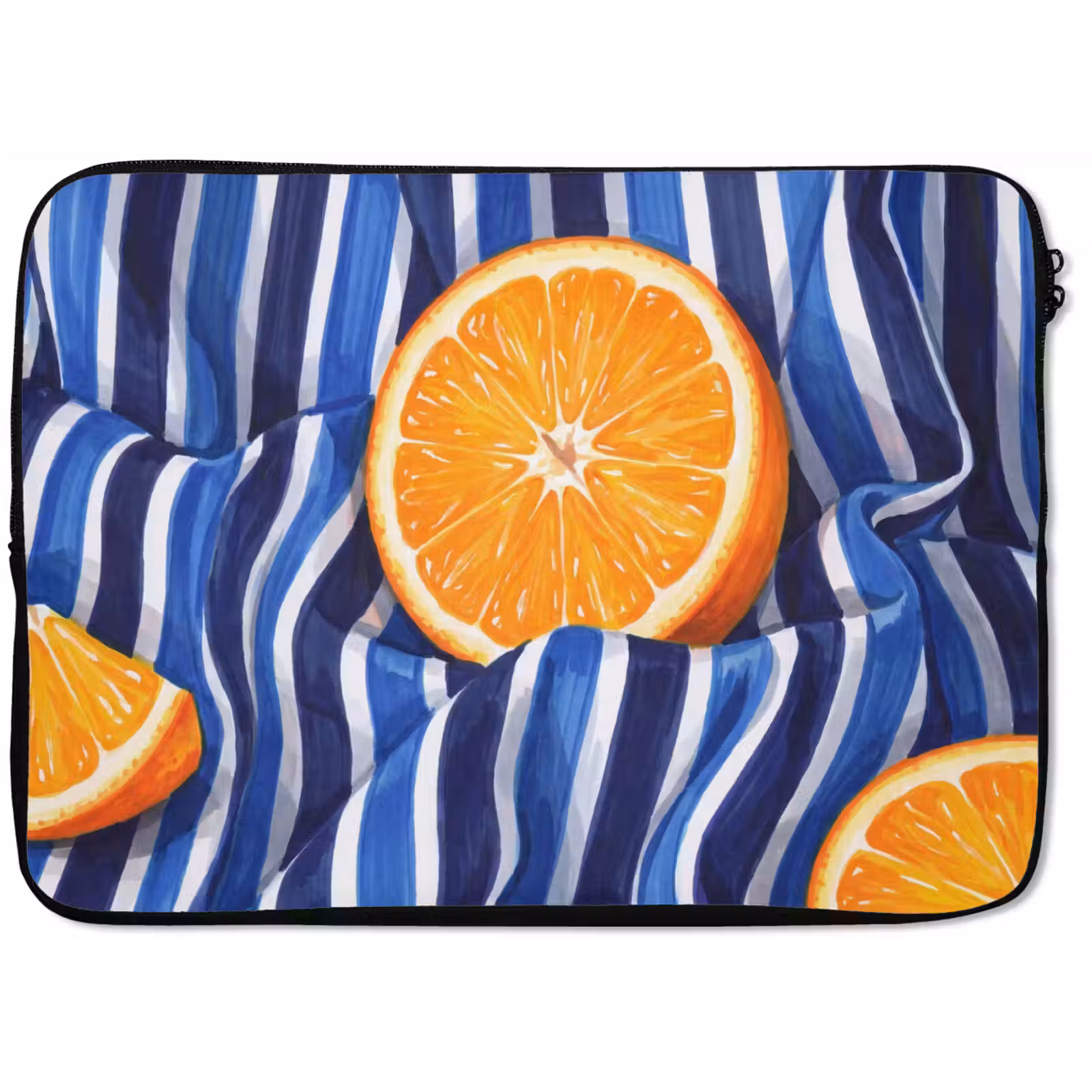 Laptophoes Eten - Fruit - Oranje - Eten - Fruit - Oranje laptophoes neopreen klein