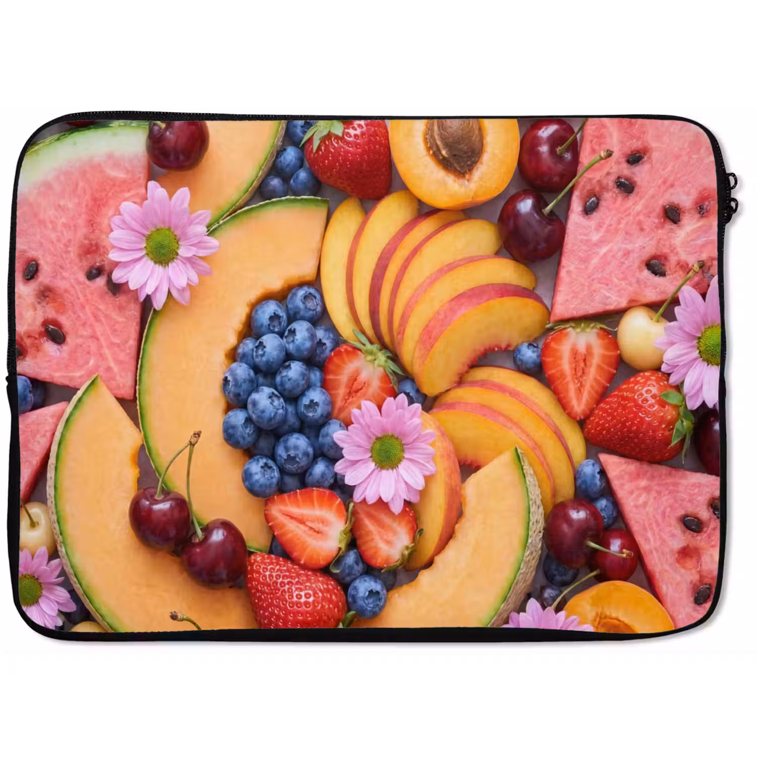 Eten - Fruit - Zomer - Kleurrijk laptophoes neopreen klein -zkaufland3dotto