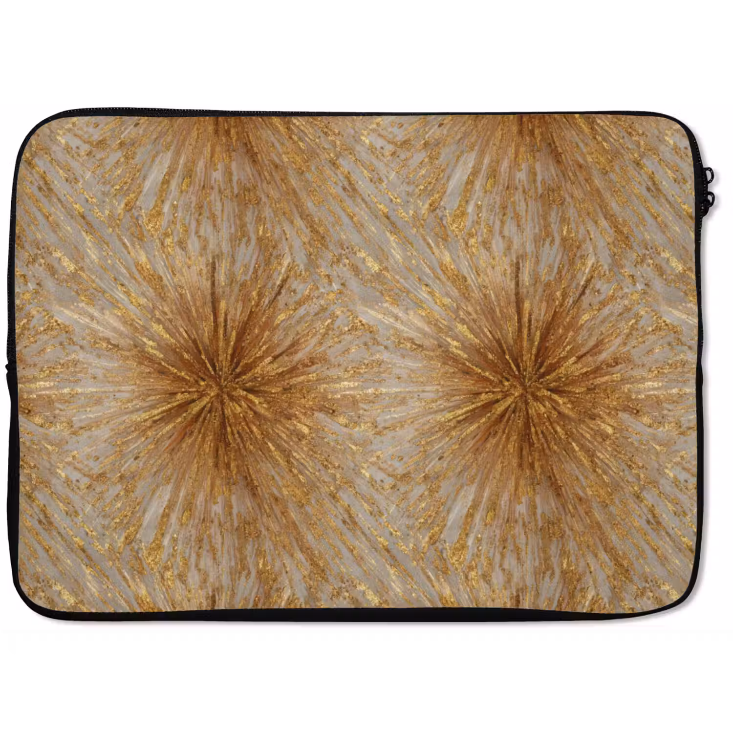 Explosie - Abstract - Goud - Wit laptophoes neopreen klein 279 -zkaufland3dotto