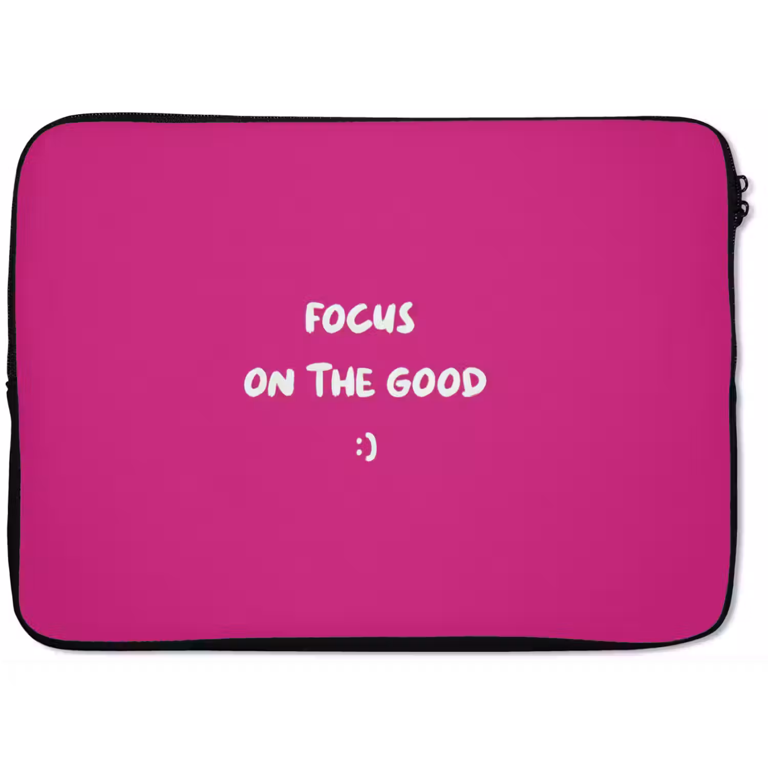Focus - Smiley - Roze laptophoes neopreen klein -zkaufland3dotto