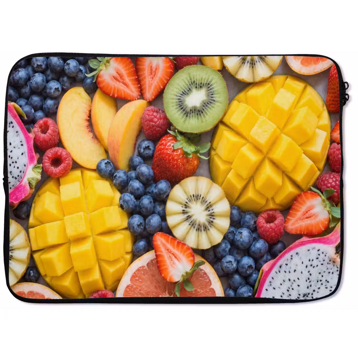 Fruit - Versneden - Kleurrijk - Eten - Gezond laptophoes neopreen klein -zkaufland3dotto