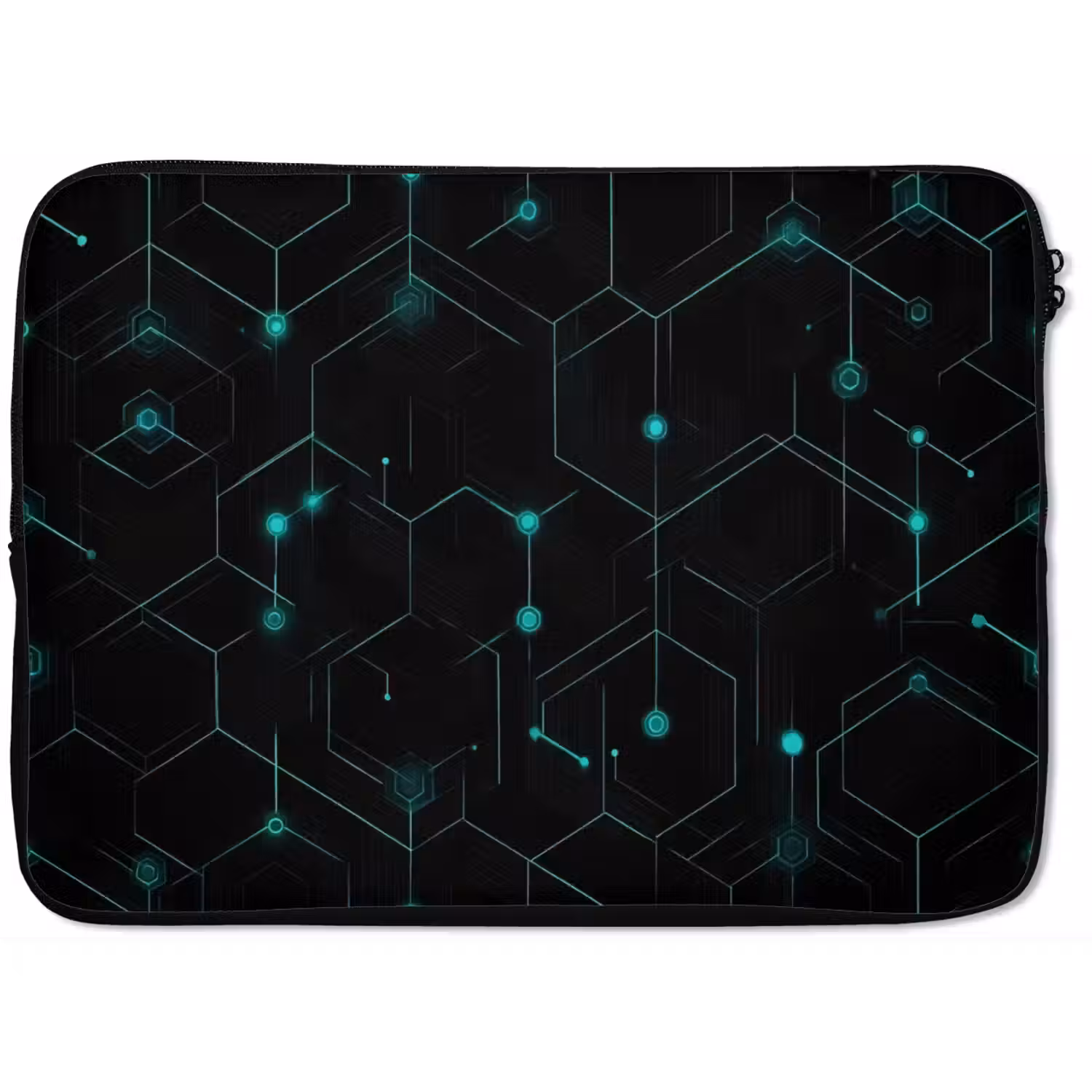Gaming - Netwerk - Blauw - Punten - Patroon laptophoes neopreen klein -zkaufland3dotto