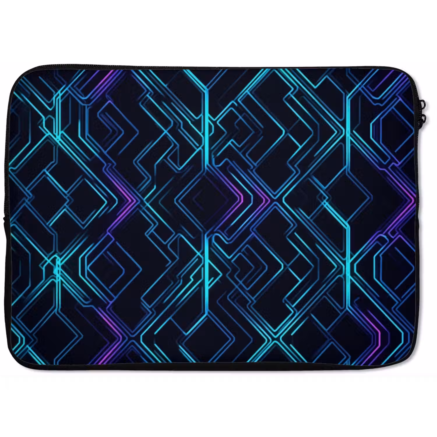 Gaming - Ruitvormen - Abstract - Neon - Paars laptophoes neopreen klein -zkaufland3dotto