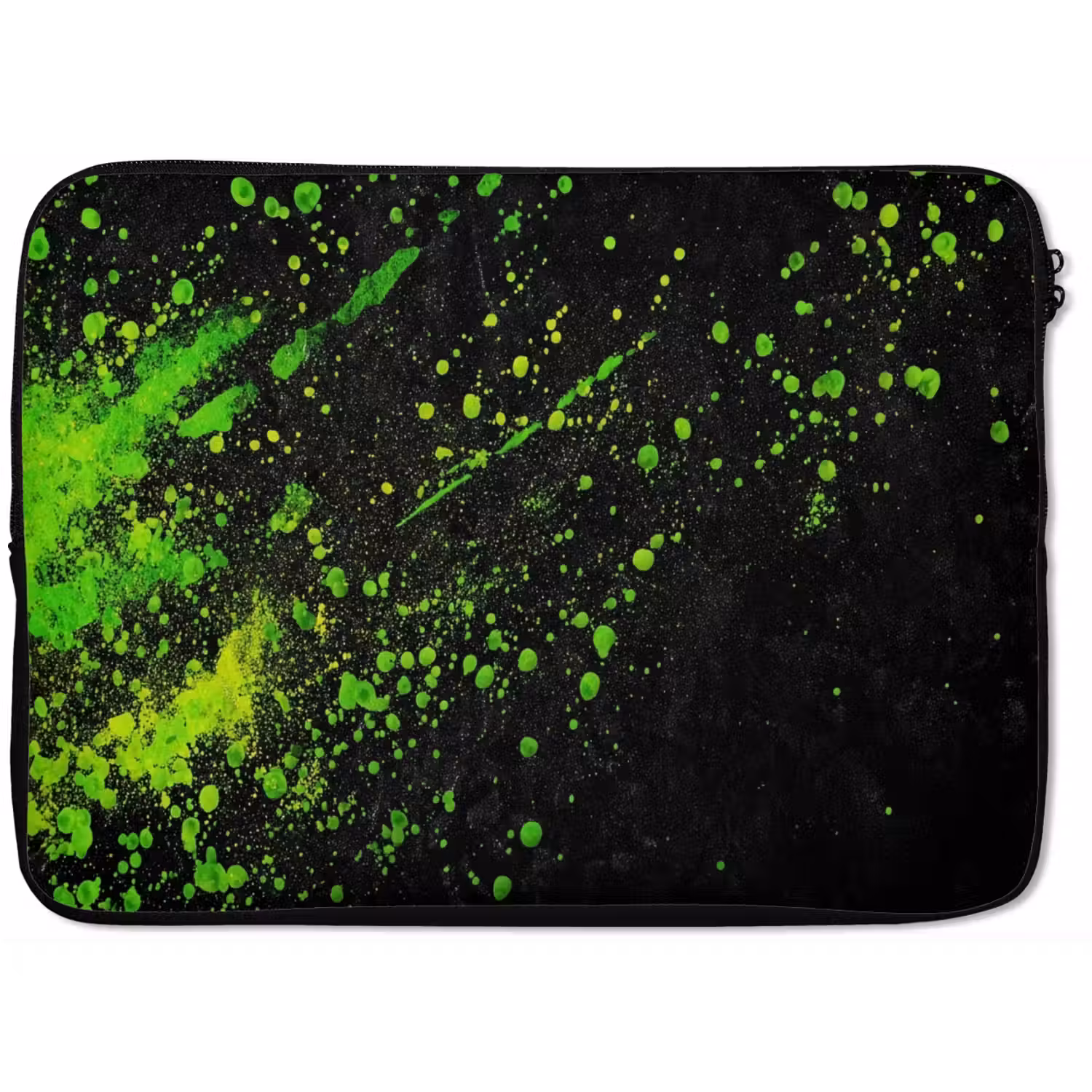 Gaming - Spetters - Groen - Chaotisch - Groen laptophoes neopreen klein -zkaufland3dotto