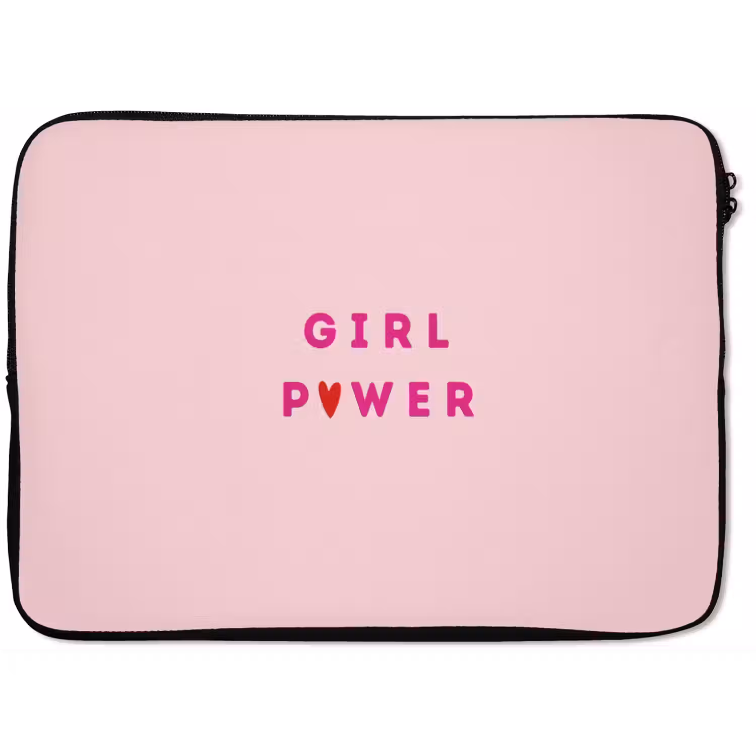Girl power - Roze - Hartje laptophoes neopreen klein -zkaufland3dotto