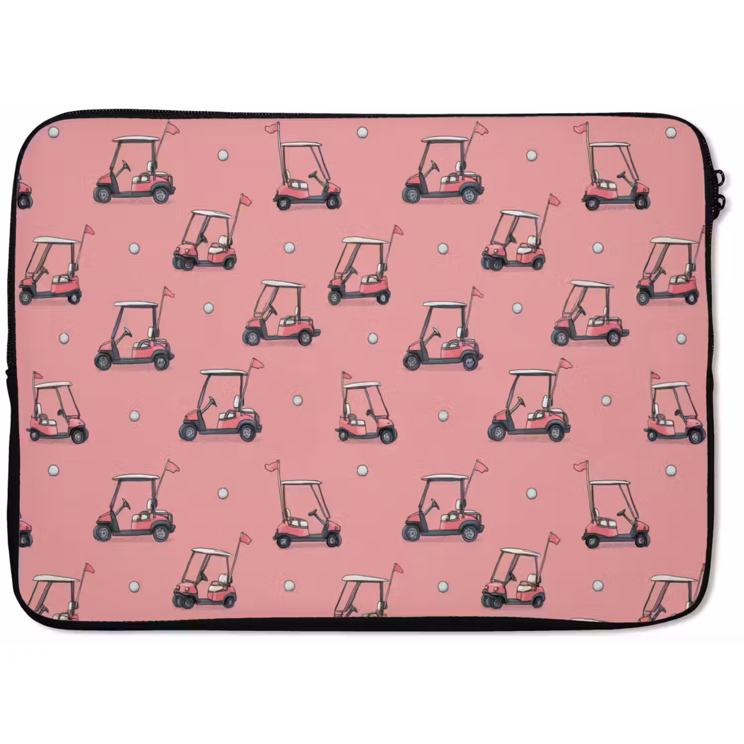 Golfkar - Retro - Roze laptophoes neopreen klein 279 -zkaufland3dotto