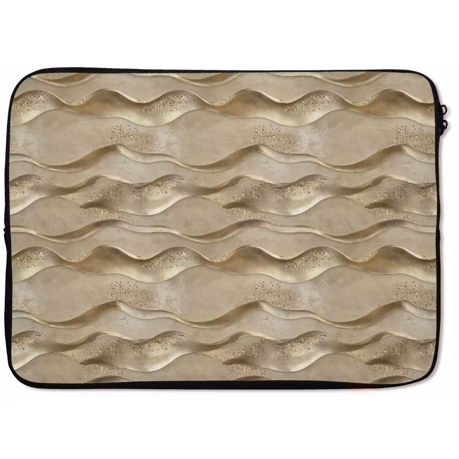 Golven - Patroon - Goud laptophoes neopreen klein 279 -zkaufland3dotto