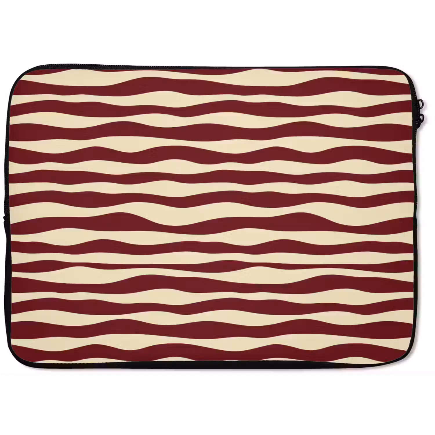 Golven - Rood - Patroon - Crème laptophoes neopreen klein 279 -zkaufland3dotto