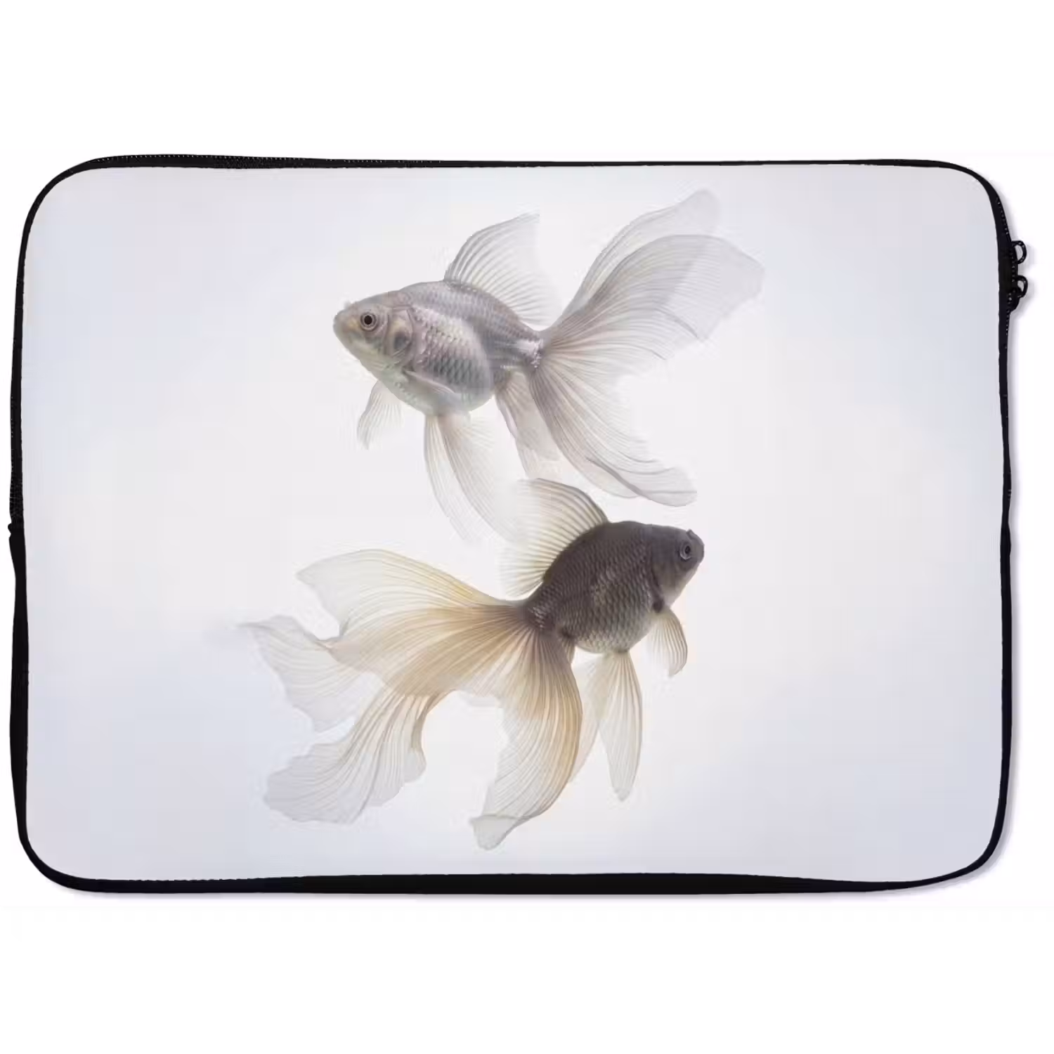 Goudvissen - Modern - Wit laptophoes neopreen klein -zkaufland3dotto