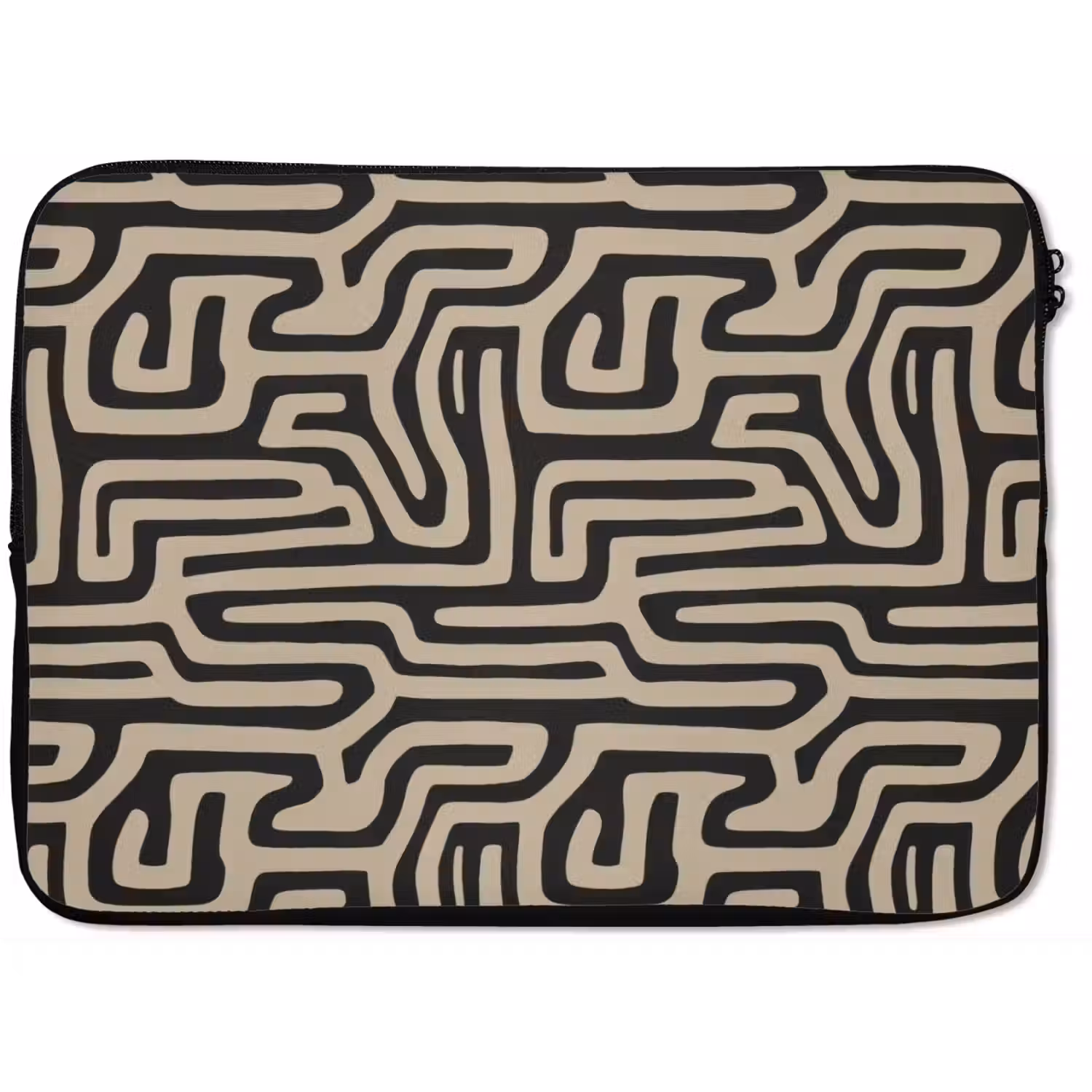 Grafisch - Lijnen - Zwart laptophoes neopreen klein 279 -zkaufland3dotto