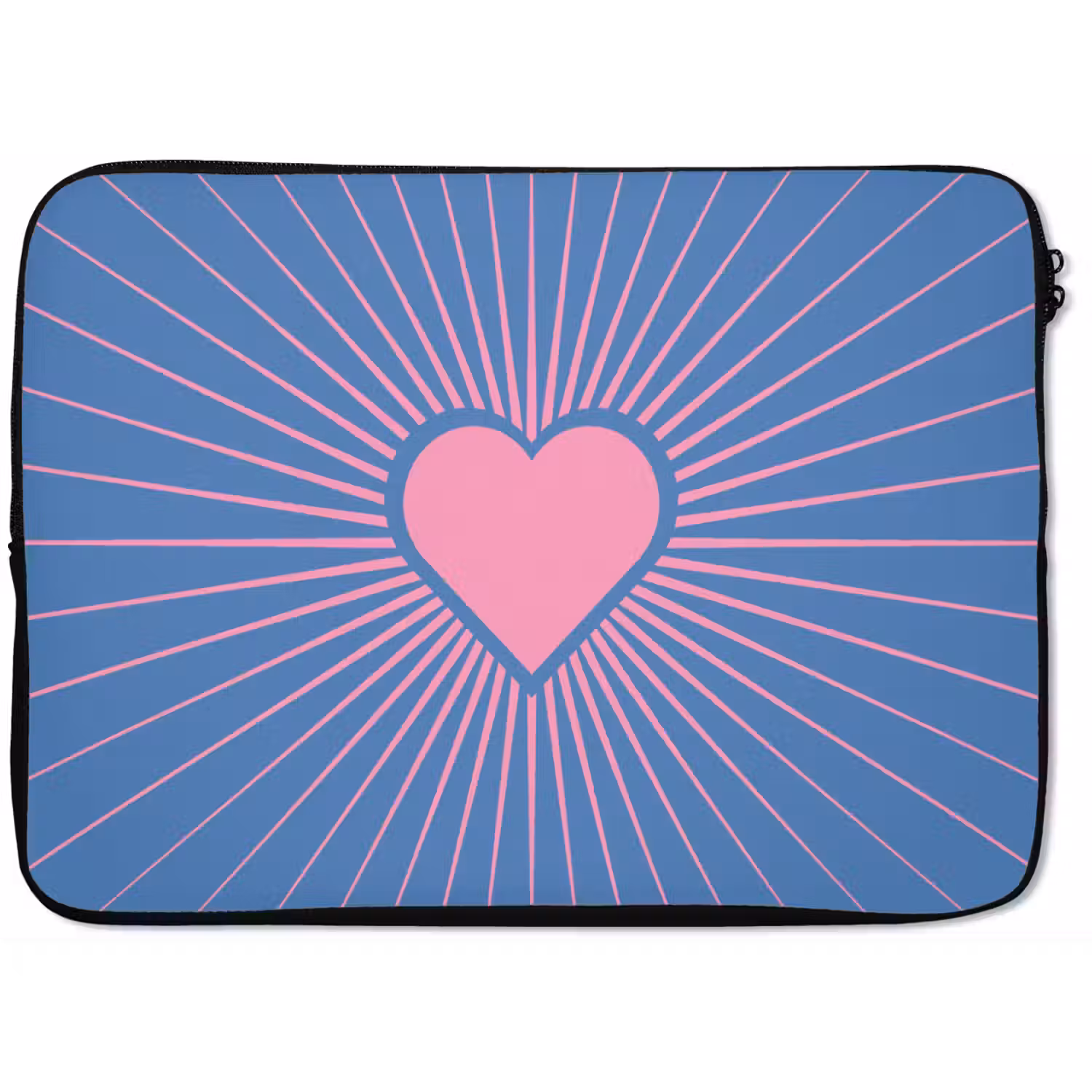 Hart - Stralen - Liefde - Modern - Roze laptophoes neopreen klein -zkaufland3dotto