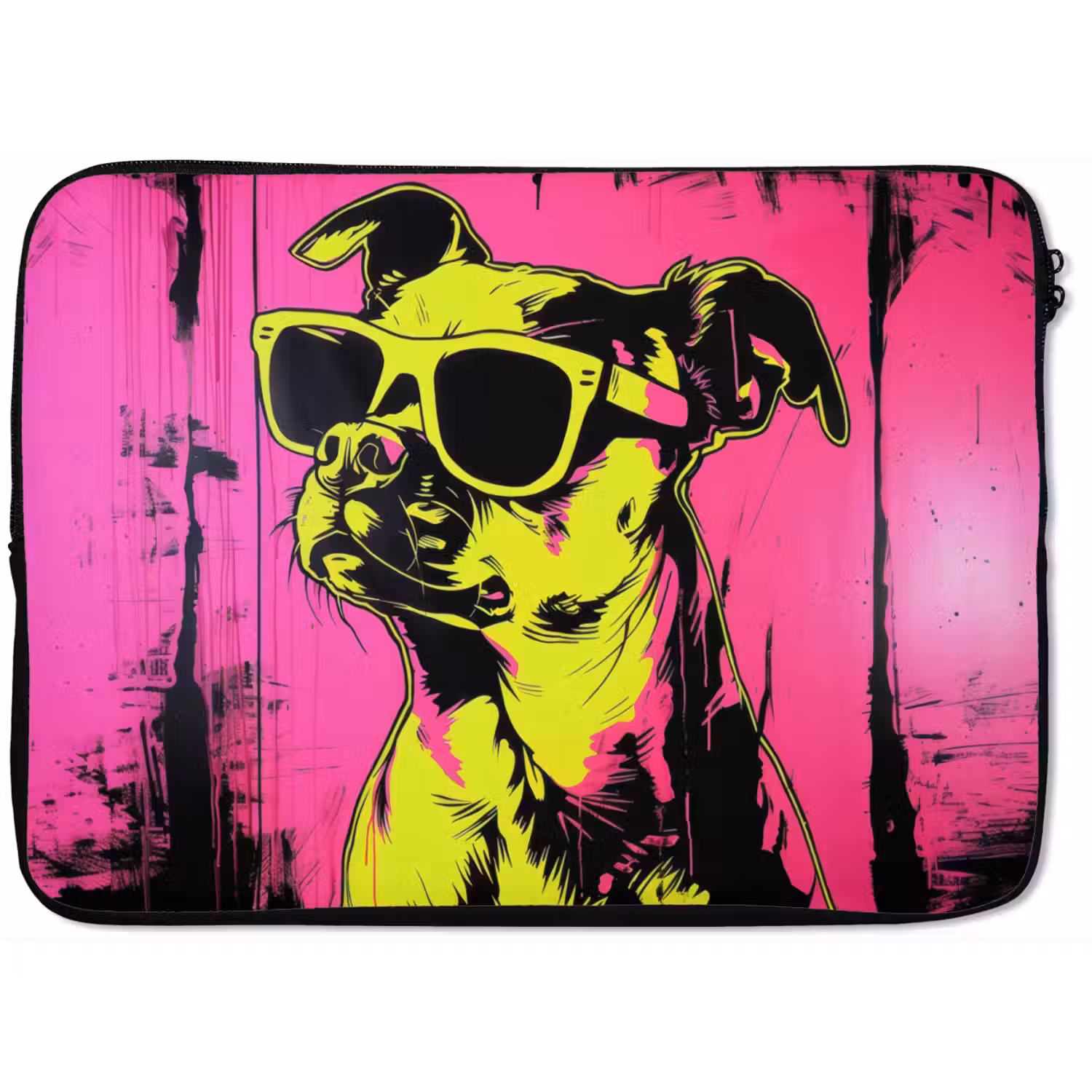 Hond - Zonnebril - Roze - Art laptophoes neopreen klein -zkaufland3dotto