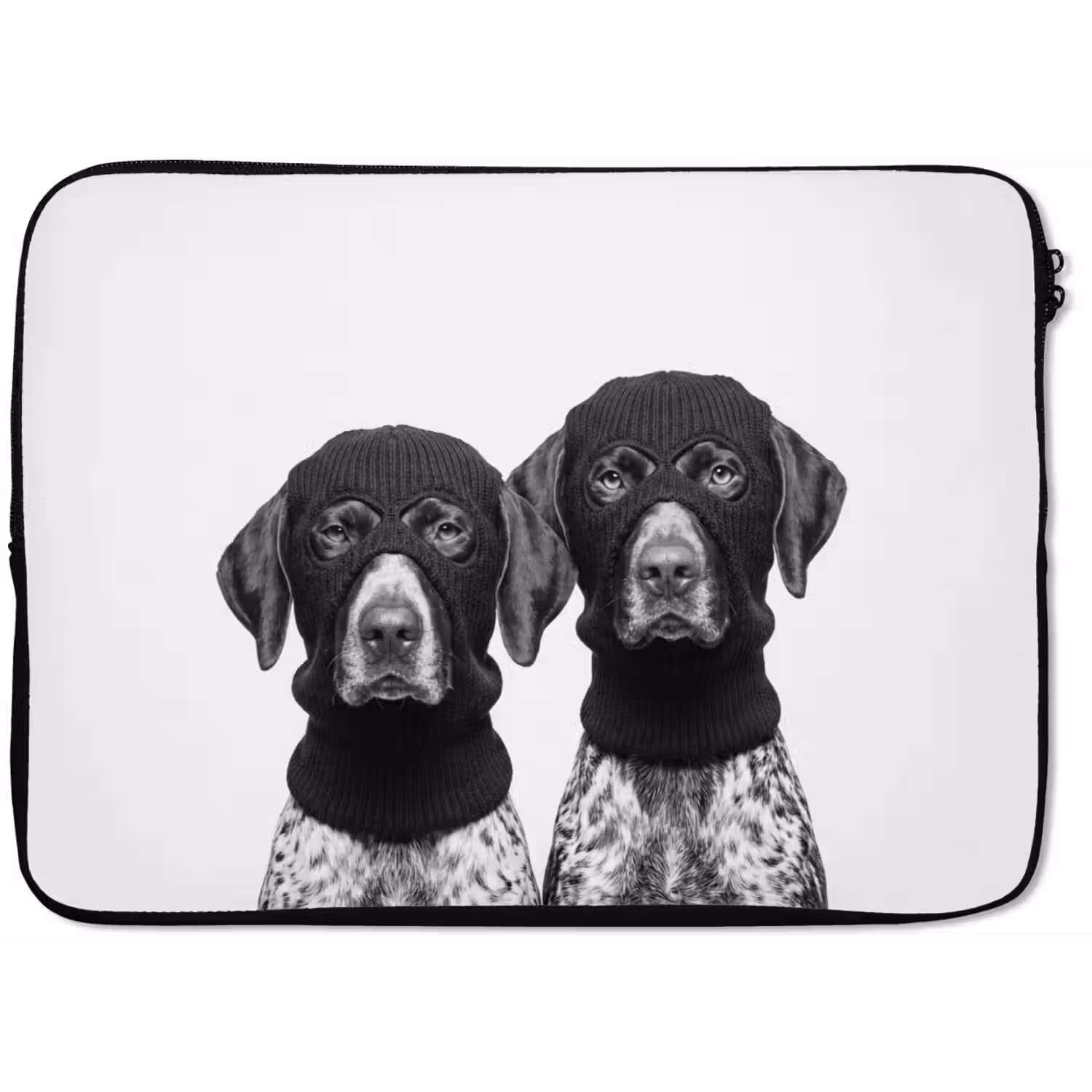 Honden - Bivakmuts - Zwart - wit laptophoes neopreen klein -zkaufland3dotto