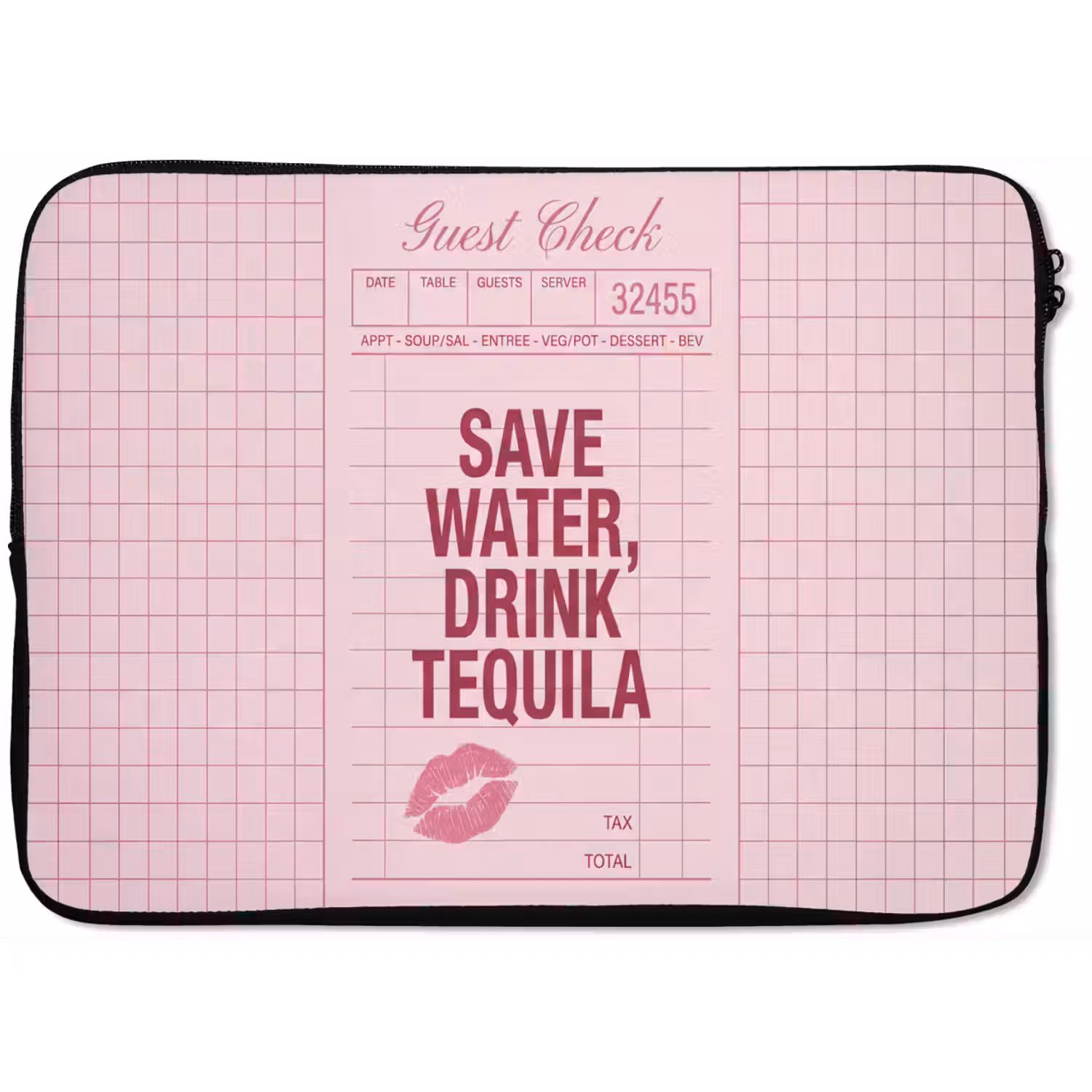 Humor - Drank - Tekst - Roze laptophoes neopreen klein -zkaufland3dotto
