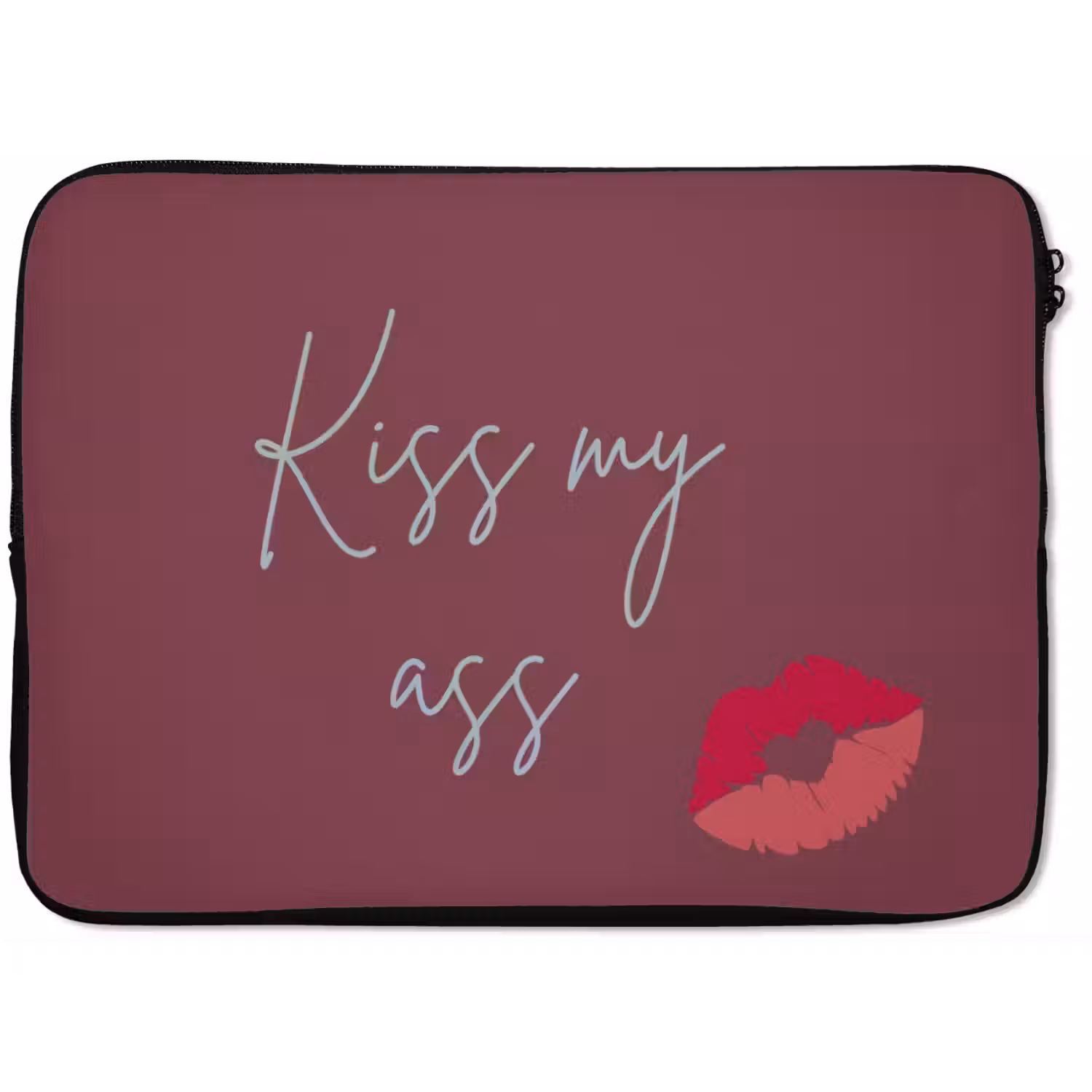 Kiss my ass - Lip - Bordeaux laptophoes neopreen klein -zkaufland3dotto