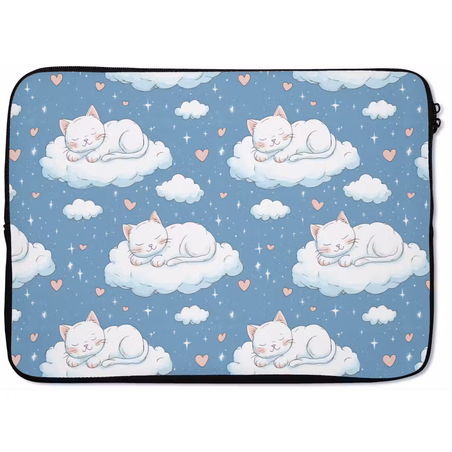 Kitten - Wolken - Blauw laptophoes neopreen klein 279 -zkaufland3dotto