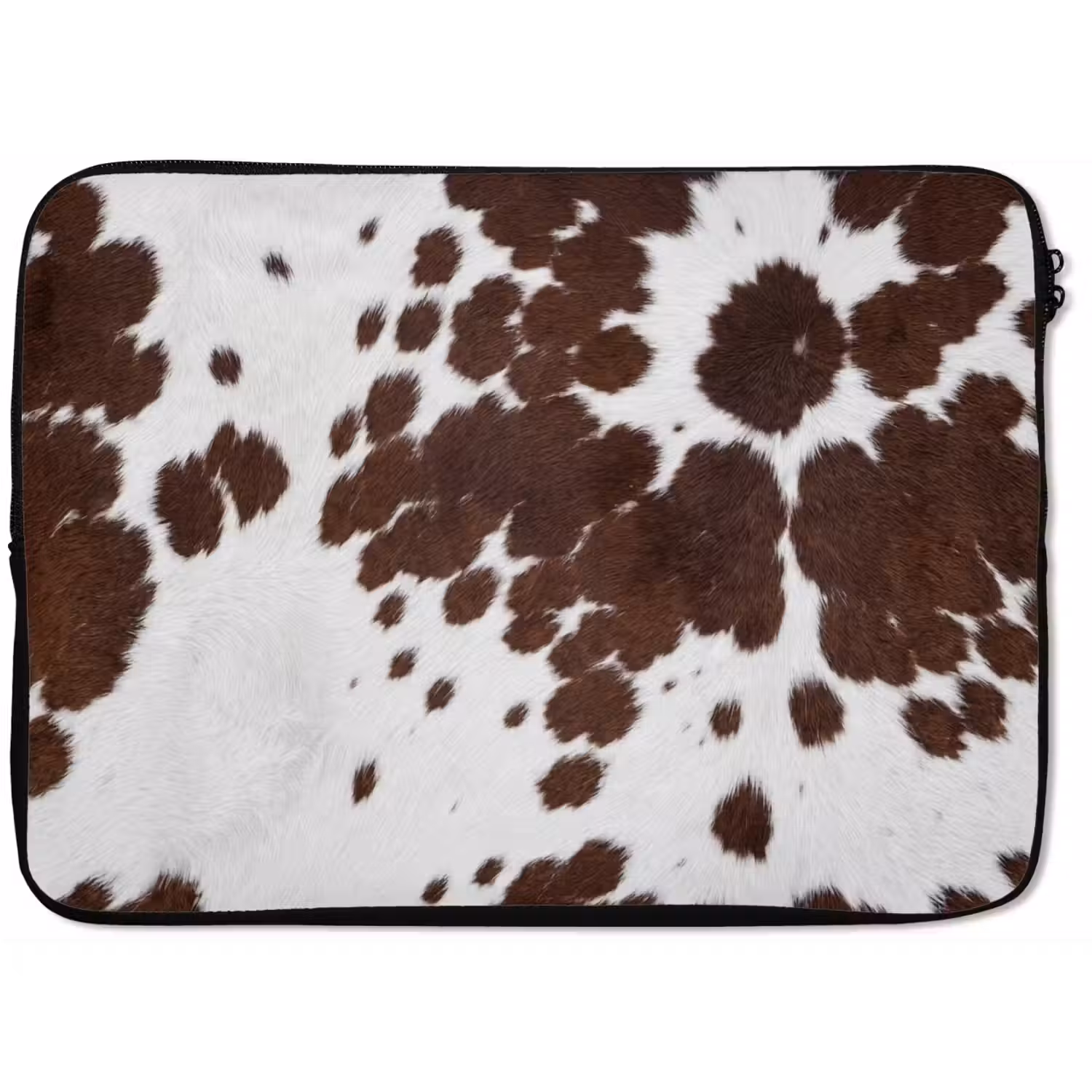 Koeienhuid - Klassiek - Bruin laptophoes neopreen klein -zkaufland3dotto
