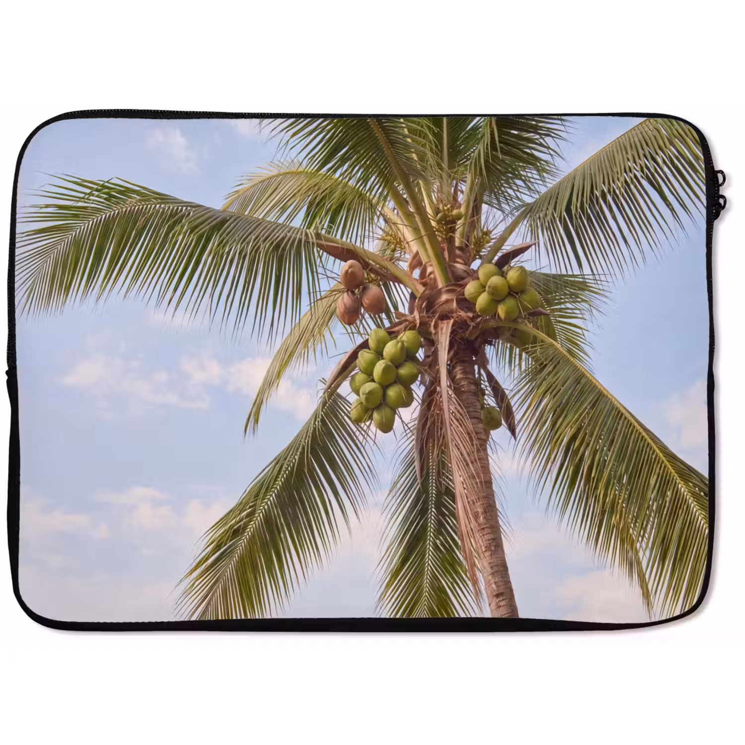 Kokosnoot - Boom - Tropisch - Natuur - Groen laptophoes neopreen klein -zkaufland3dotto