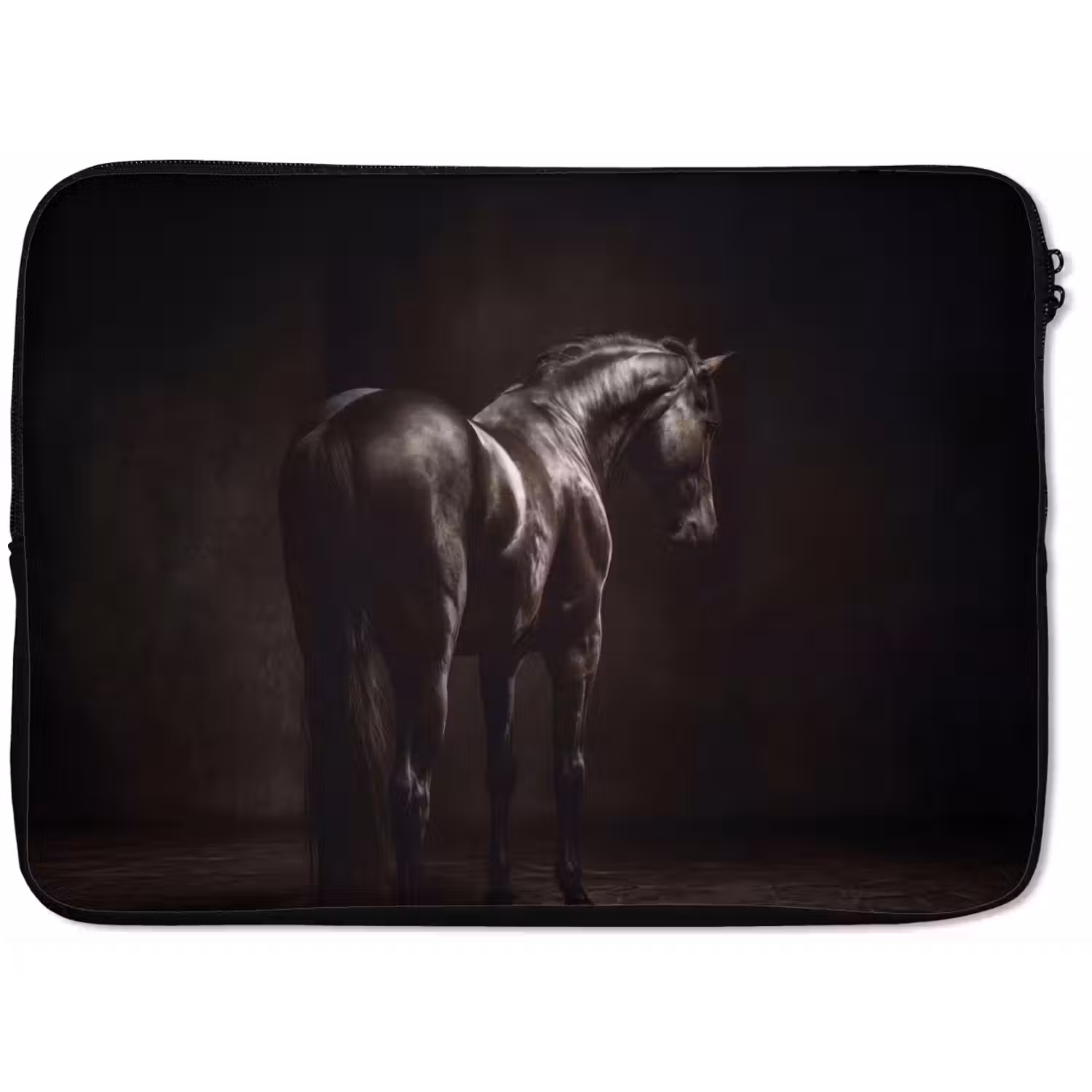 Krachtig - Paard - Donker laptophoes neopreen klein -zkaufland3dotto