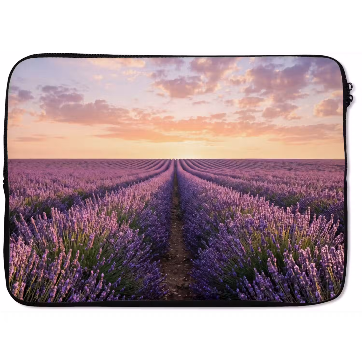 Landschap - Lavendelveld - Paars laptophoes neopreen klein -zkaufland3dotto