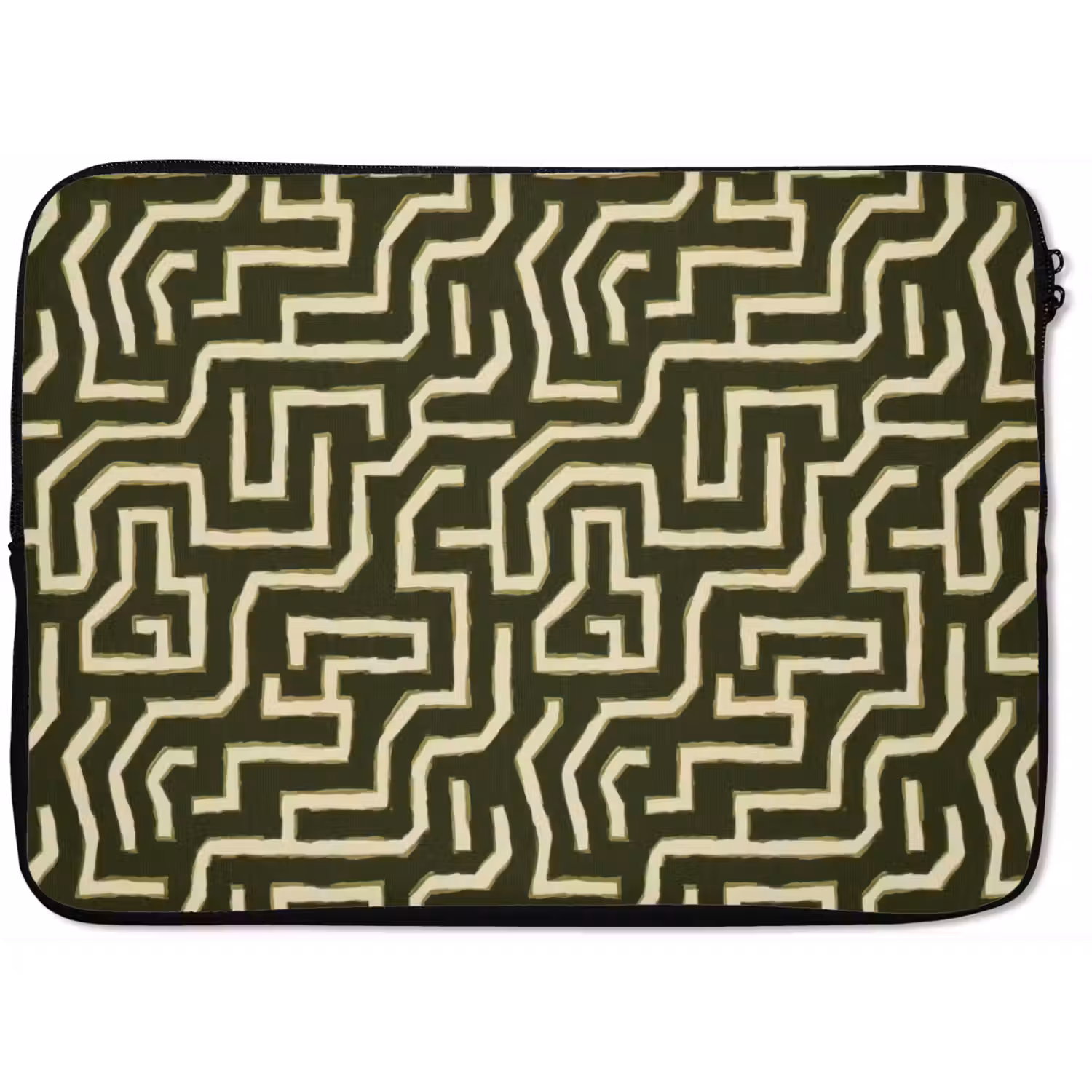 Lijnen - Abstract - Groen laptophoes neopreen klein 279 -zkaufland3dotto