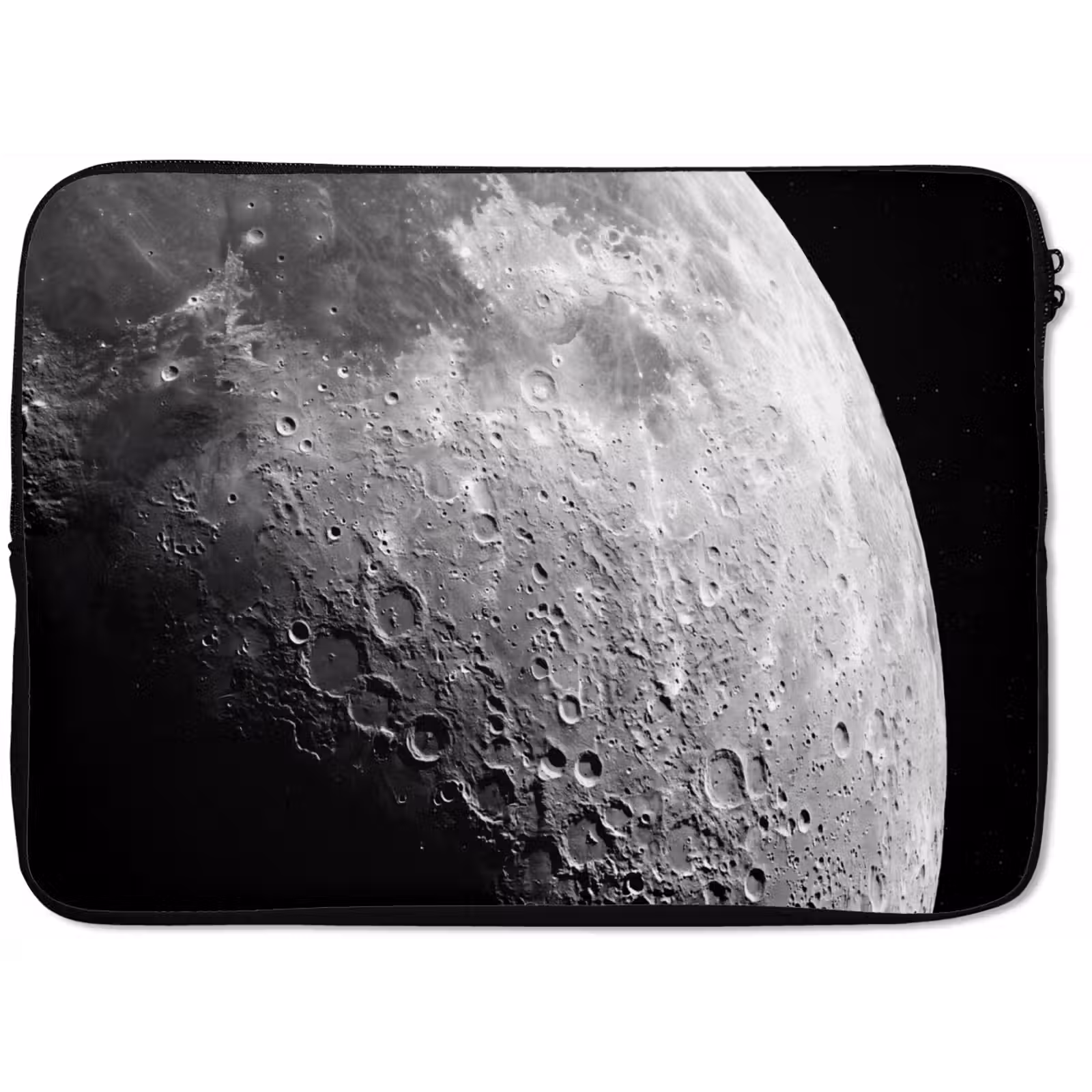 Laptophoes Maan - Kraters - Ruimte - Maan - Kraters - Ruimte laptophoes neopreen klein