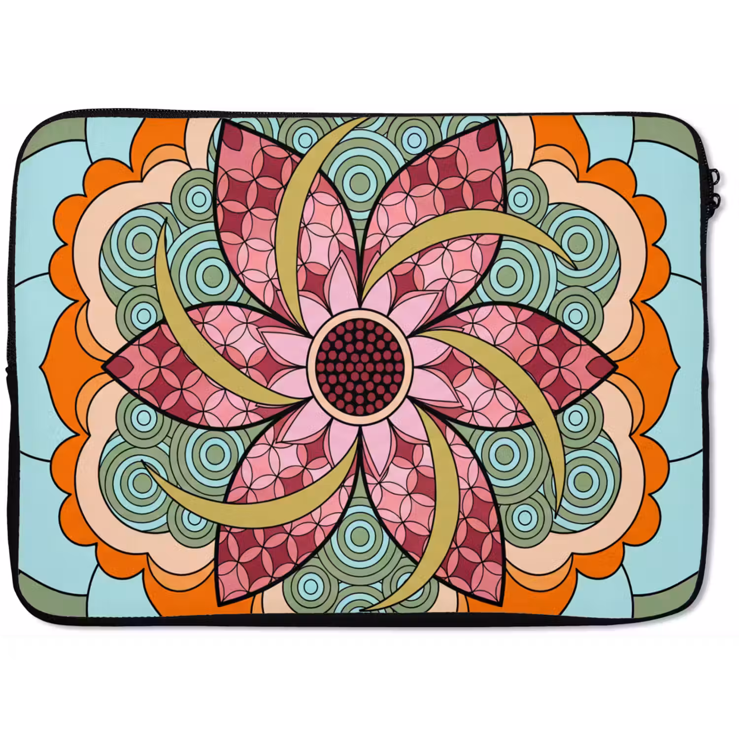 Mandala - Geometrisch - Kunst - Decoratief - Kleurrijk laptophoes neopreen klein -zkaufland3dotto