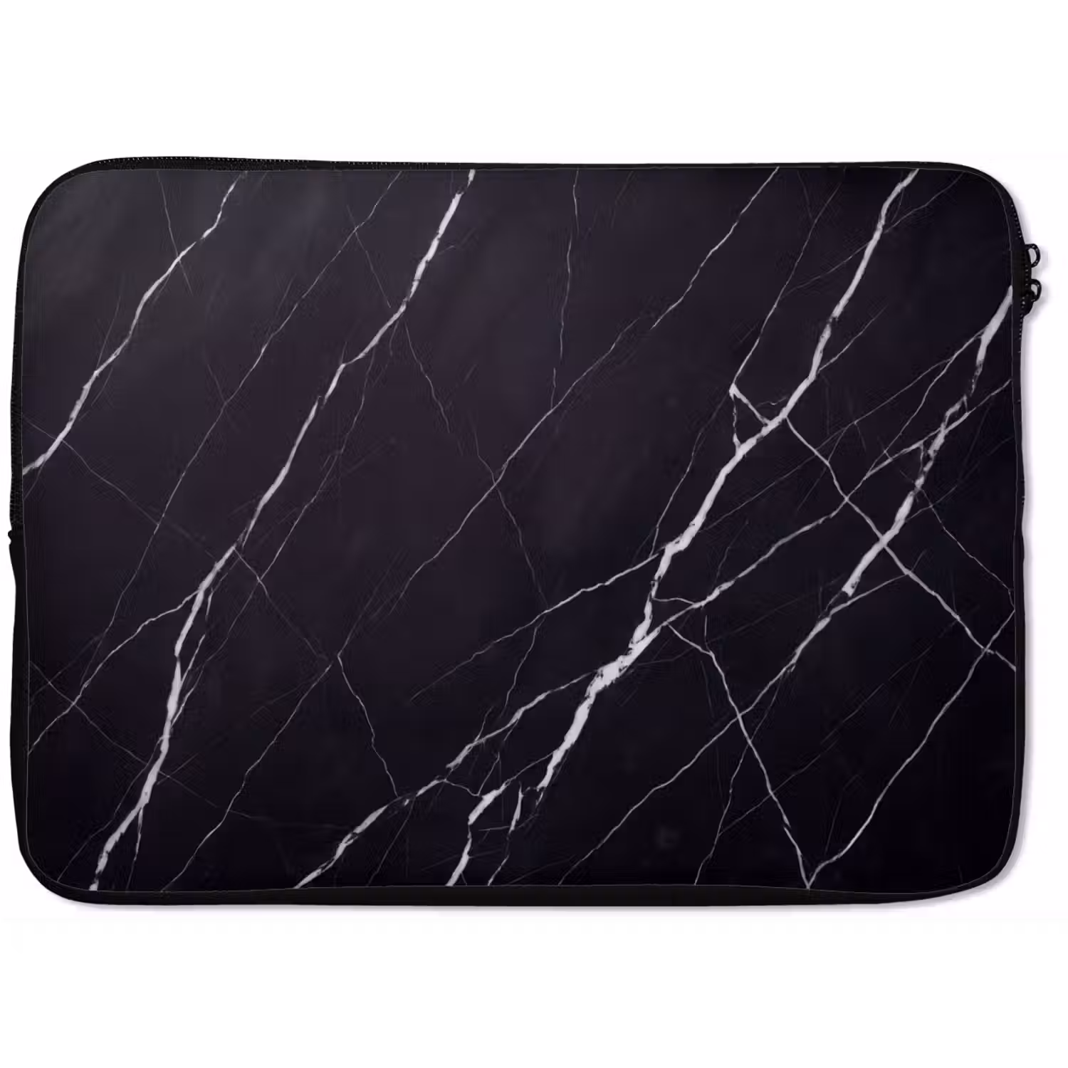 Marmer - Patroon - Abstract - Modern - Zwart laptophoes neopreen klein -zkaufland3dotto