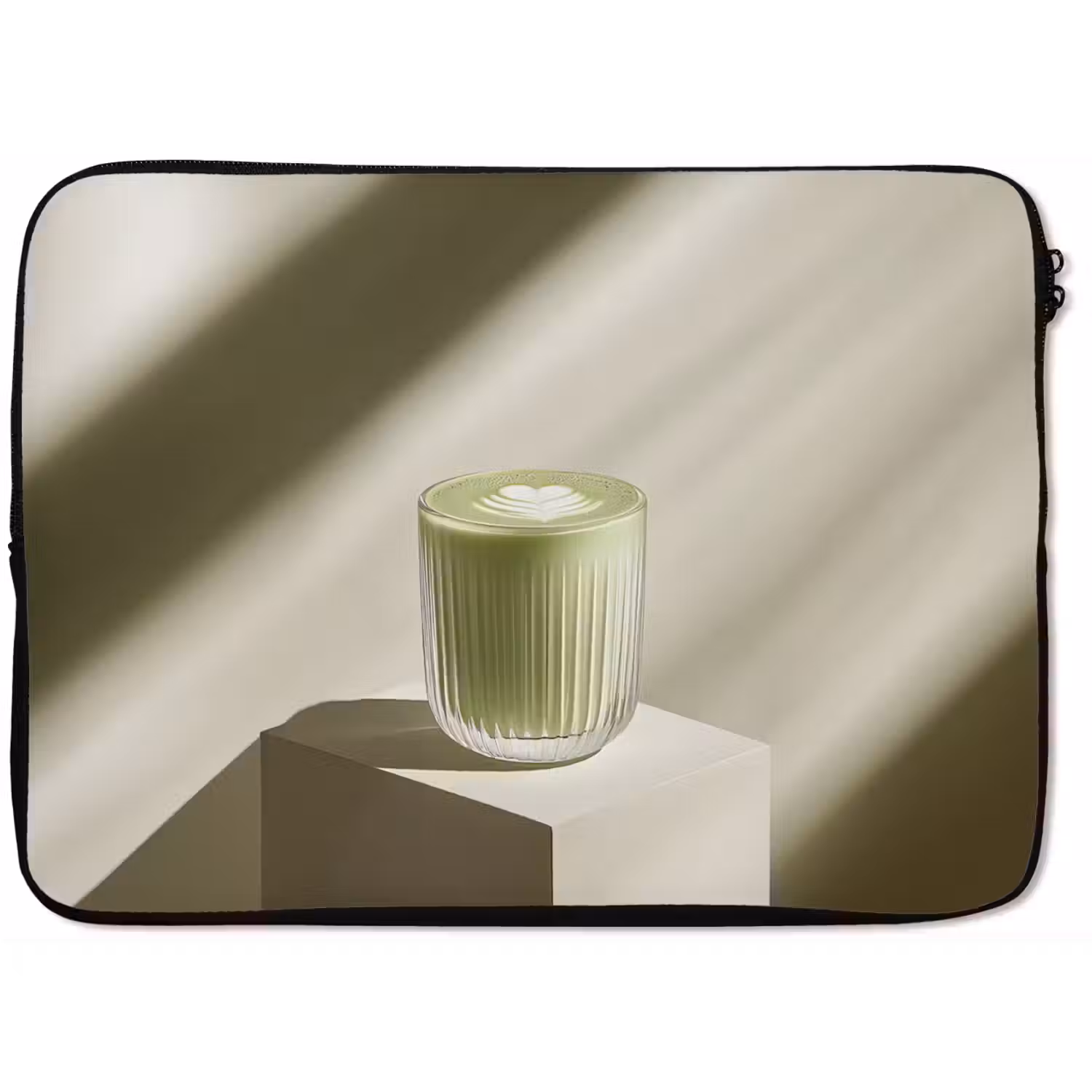 Matcha - Glas - Groen - Minimalistisch laptophoes neopreen klein -zkaufland3dotto