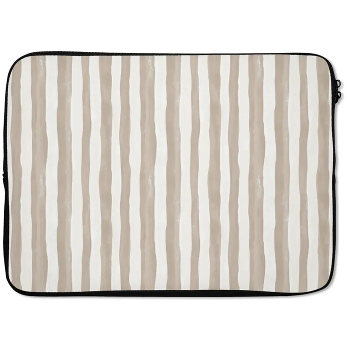 Minimalistisch - Strepen - Beige laptophoes neopreen klein 279 -zkaufland3dotto